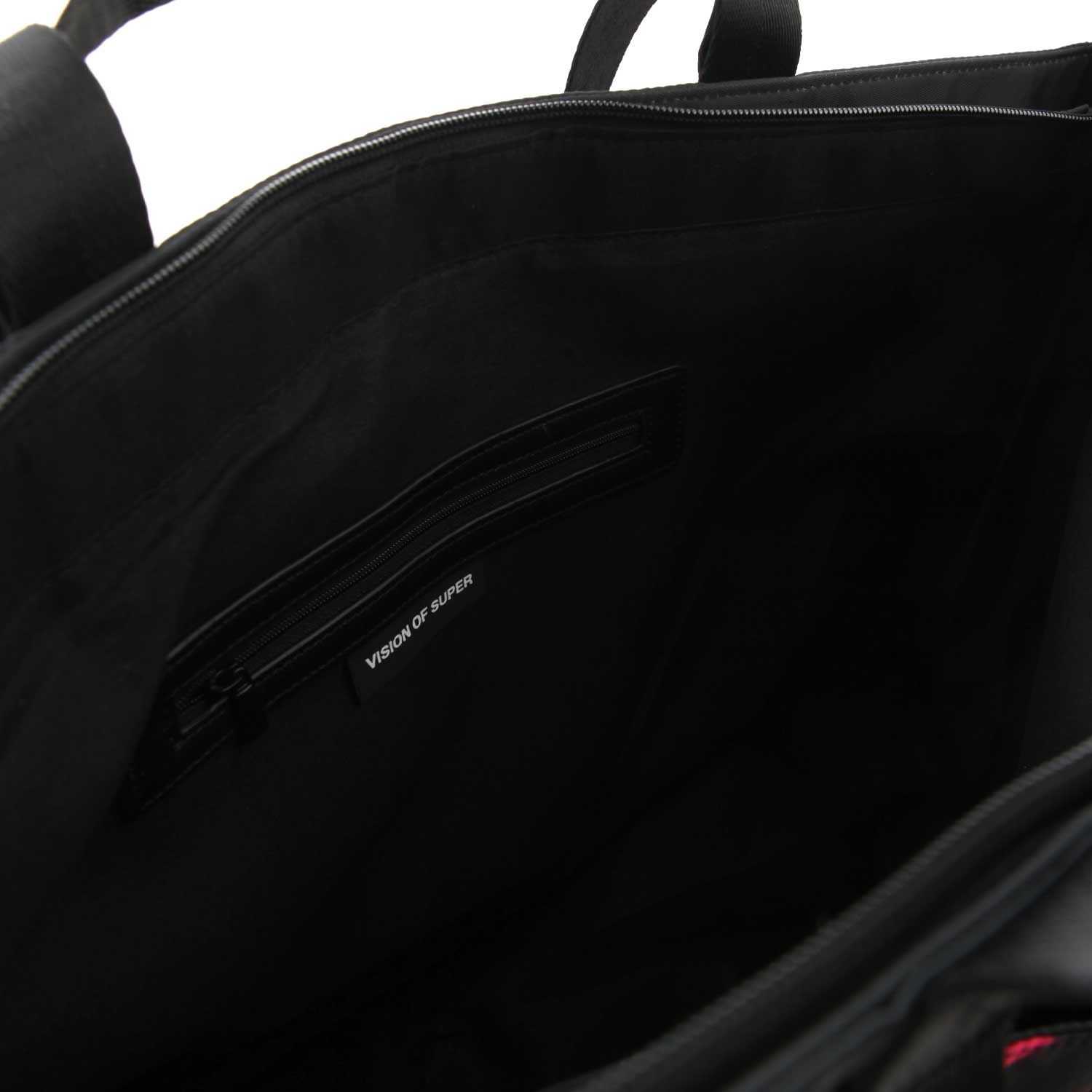 BORSA SHOPPER NERA CON FIAMME FUCSIA - annameglio.com abbigliamento moda