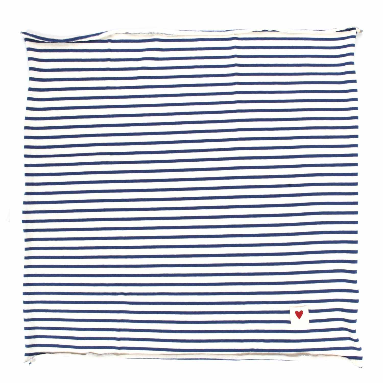 COPERTA UNISEX BIANCO CALDO E BLU A RIGHE - annameglio.com abbigliamento moda