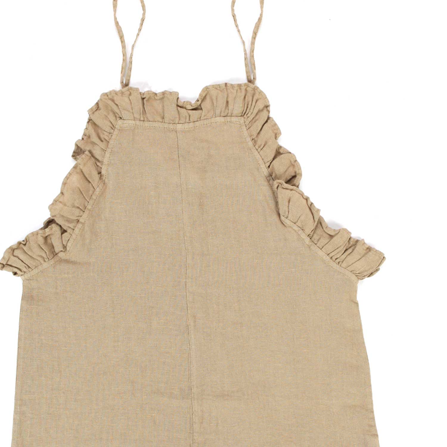 TUTA SALOPETTE DI LINO COLOR CANAPA BAMBINA - annameglio.com abbigliamento moda