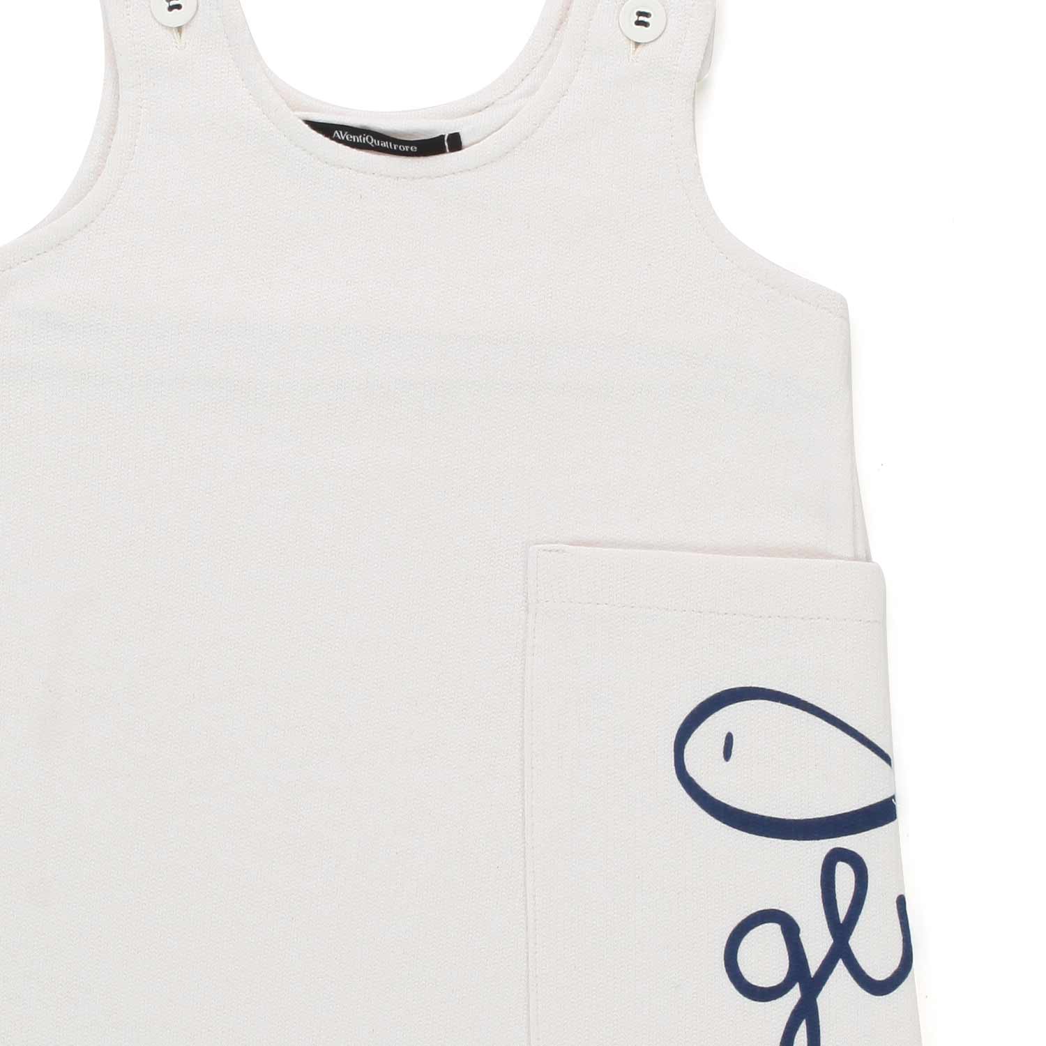 MINI SALOPETTE BIANCO CALDO BABY UNISEX - annameglio.com abbigliamento moda