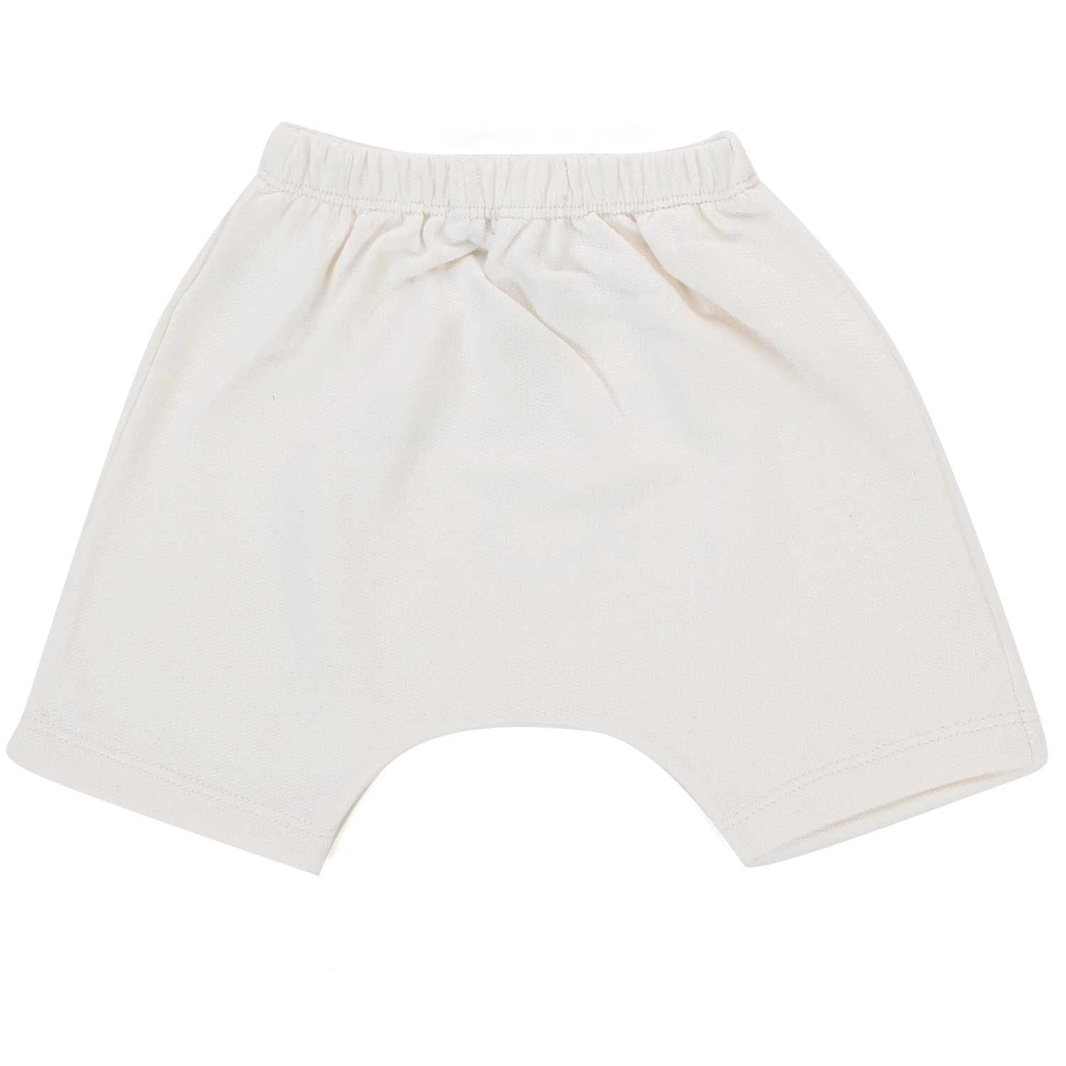 PANTALONCINO BIANCO CON LETTERING BLU BEBÈ - annameglio.com abbigliamento moda