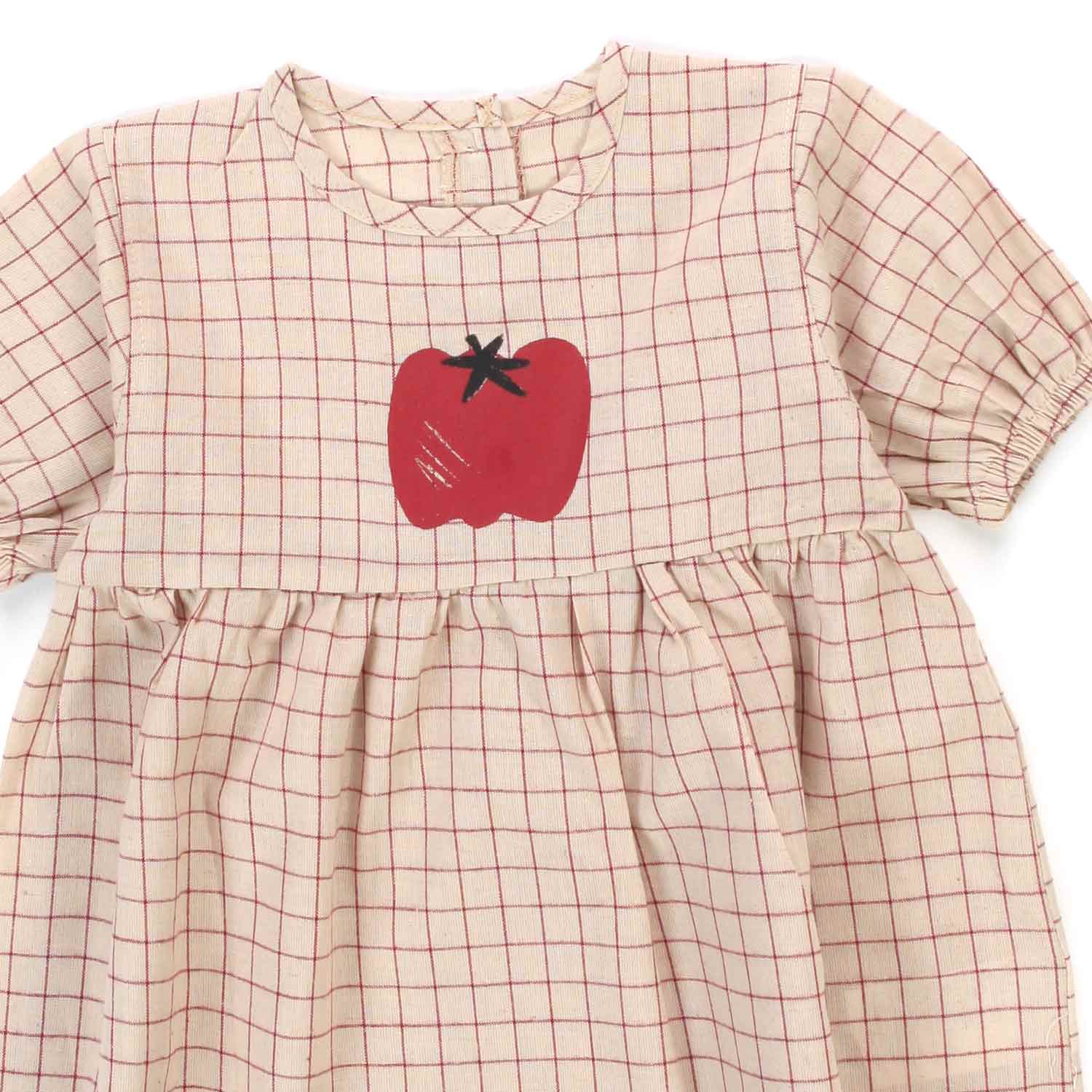 MINI ABITO BEIGE A QUADRETTI BAMBINA BABY - annameglio.com abbigliamento moda