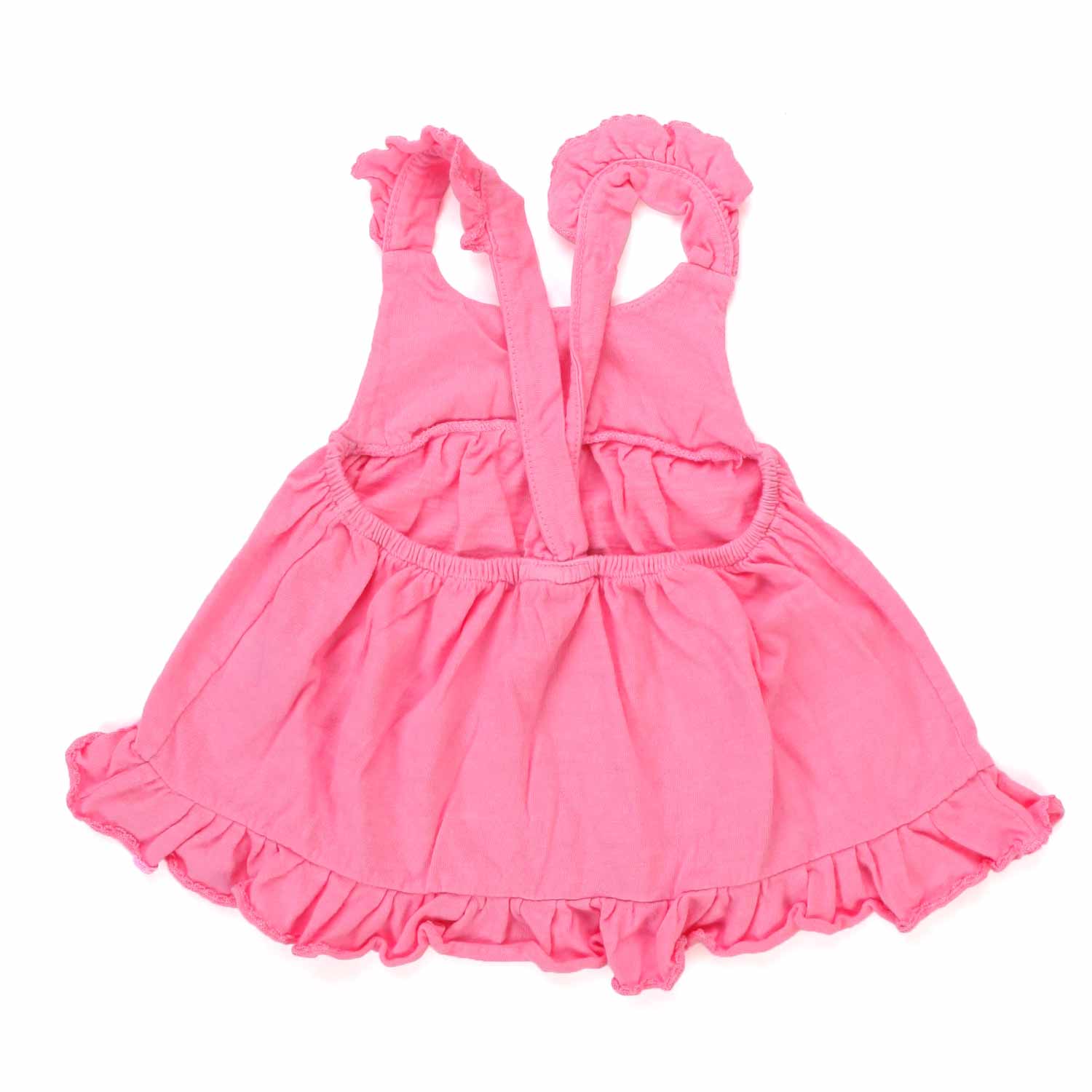 MINI ABITO SMANICATO ROSA FLUO BAMBINA BABY - annameglio.com abbigliamento moda