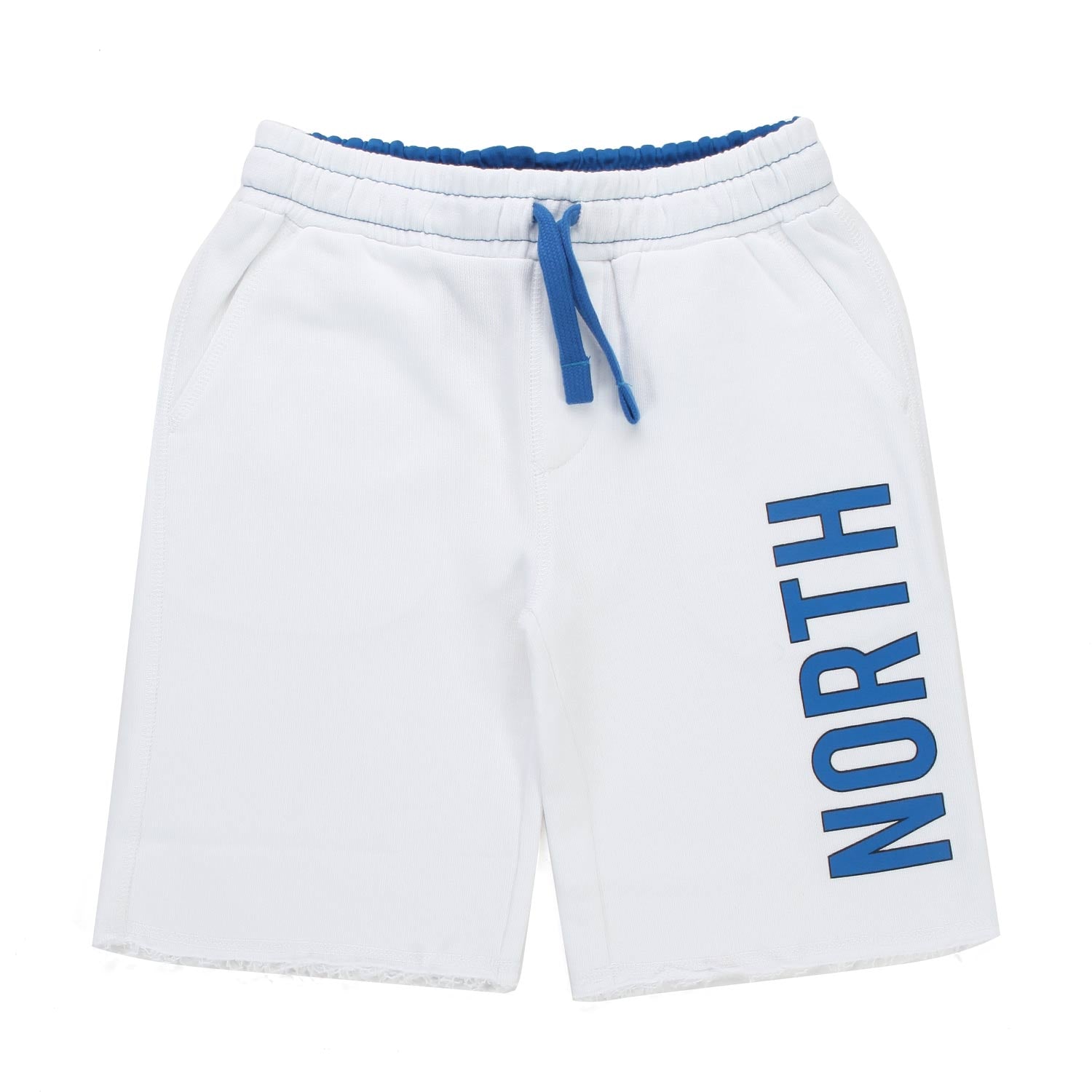 BERMUDA IN FELPA BIANCO E AZZURRO BAMBINO E TEEN - annameglio.com abbigliamento moda