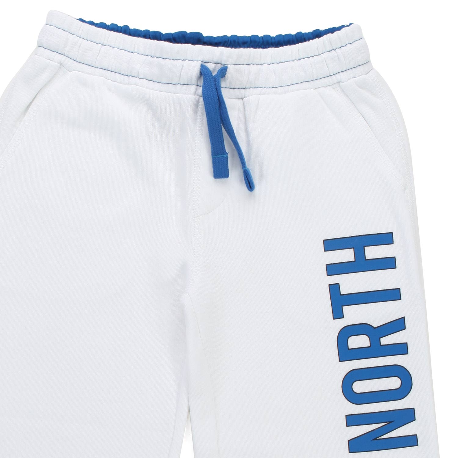 BERMUDA IN FELPA BIANCO E AZZURRO BAMBINO E TEEN - annameglio.com abbigliamento moda