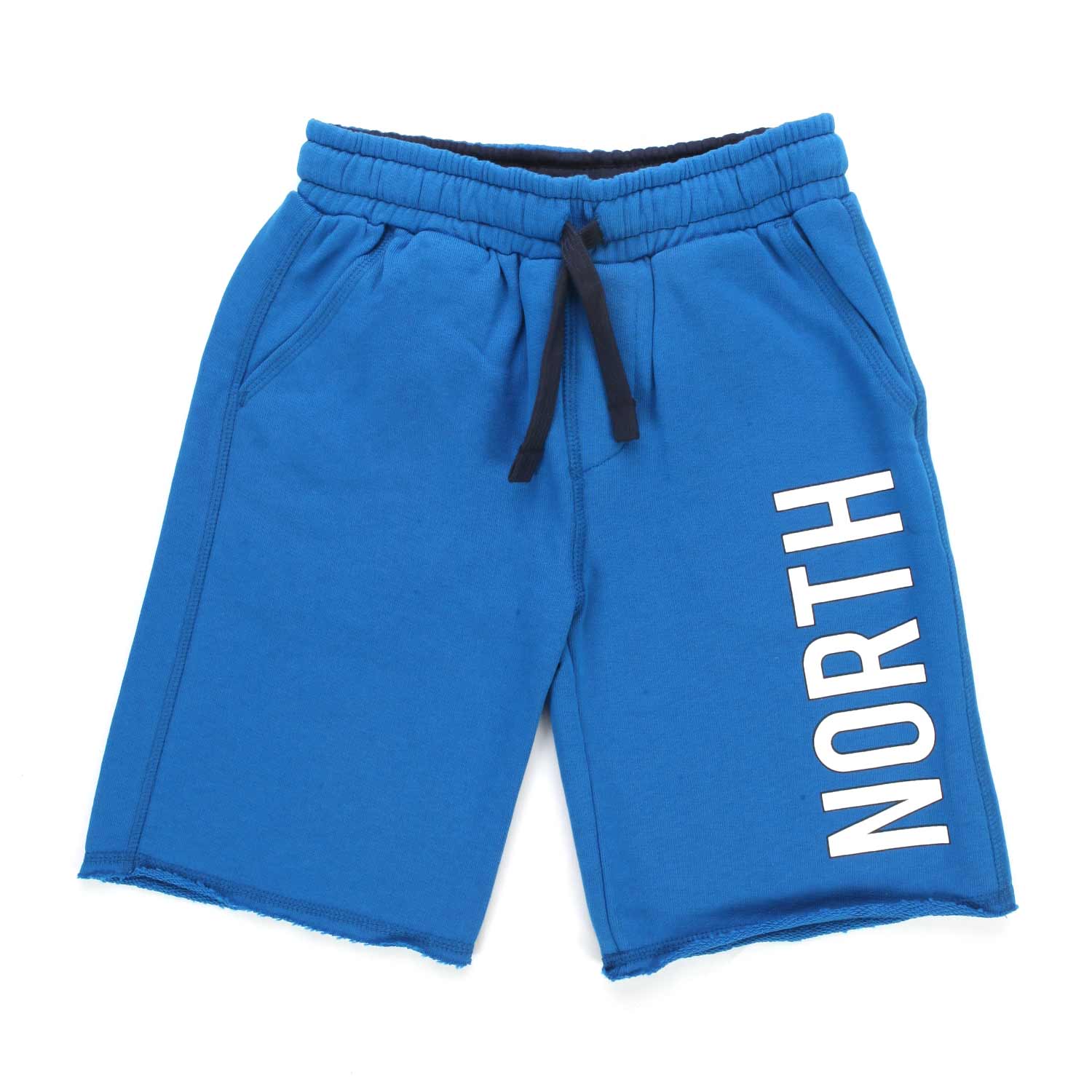 BERMUDA IN FELPA AZZURRO E BIANCO BAMBINO E TEEN - annameglio.com abbigliamento moda