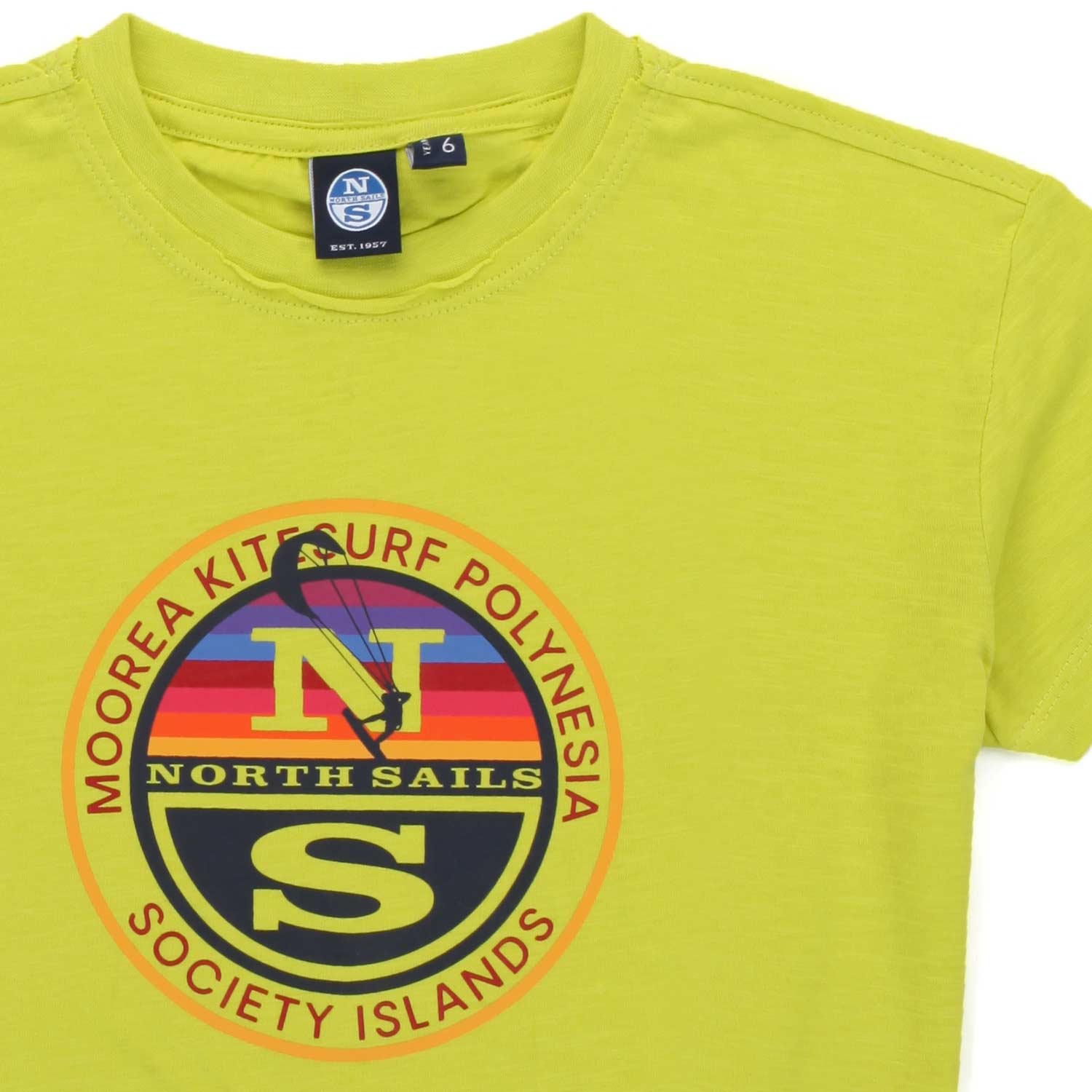 T-SHIRT GIALLO LIME CON LOGO MULTICOLOR - annameglio.com abbigliamento moda