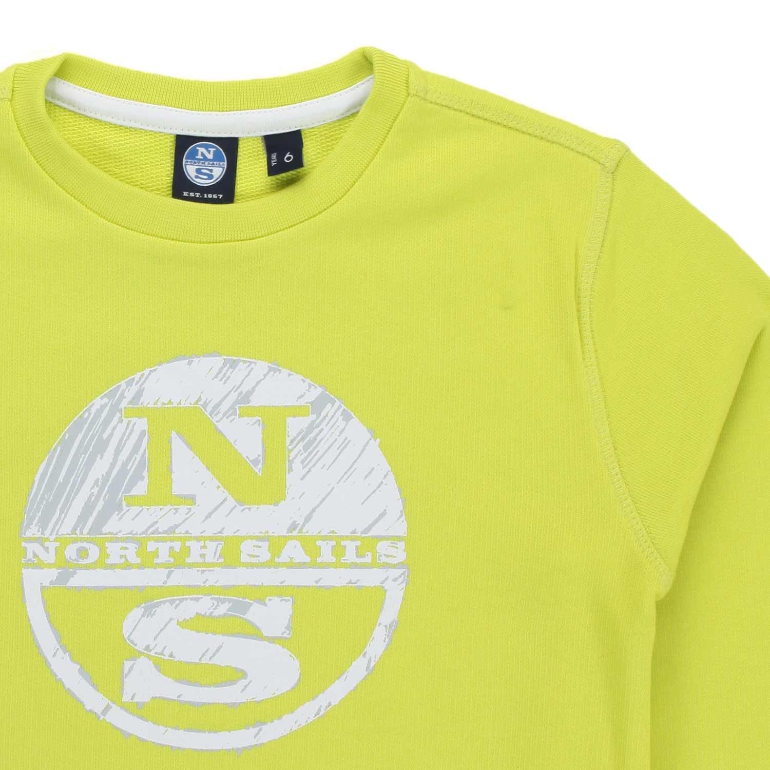 FELPA LIME CON MAXI LOGO BAMBINO E TEEN - annameglio.com abbigliamento moda