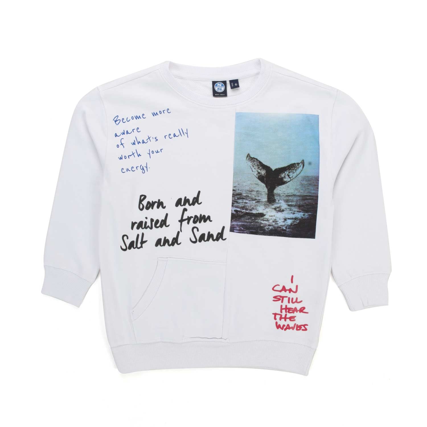 FELPA OVERSIZE BIANCA CON STAMPE BAMBINO E TEEN - annameglio.com abbigliamento moda