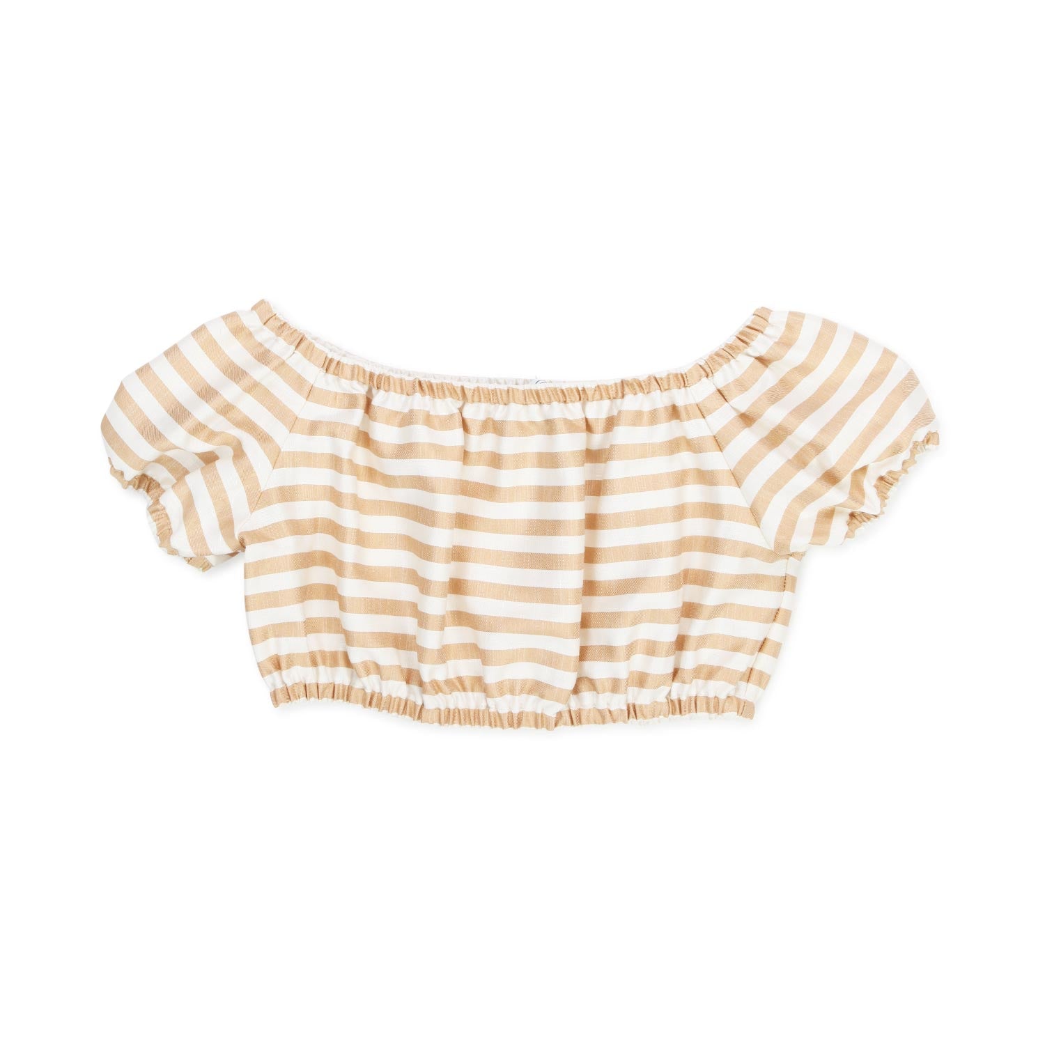 TOP A RIGHE BIANCO E SABBIA BAMBINA E TEEN - annameglio.com abbigliamento moda