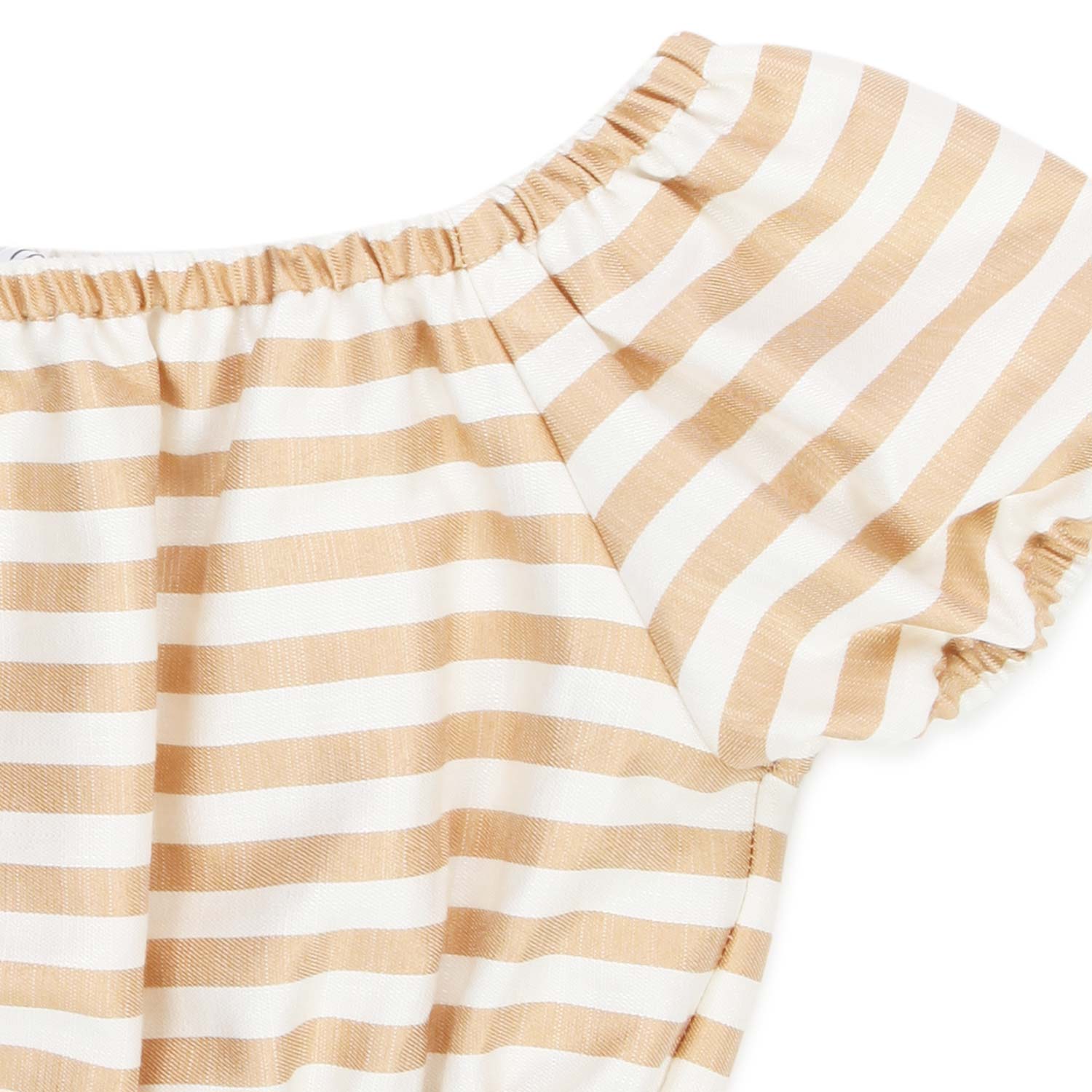 TOP A RIGHE BIANCO E SABBIA BAMBINA E TEEN - annameglio.com abbigliamento moda