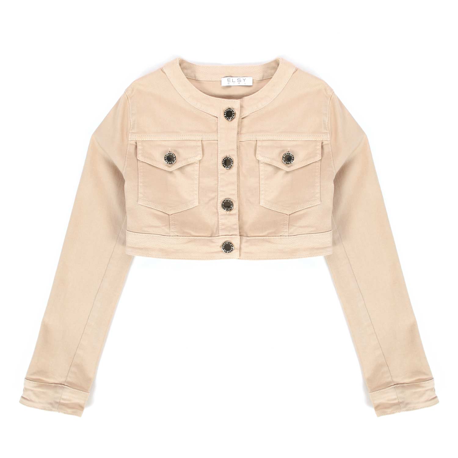 GIACCA CORTA DI JEANS BEIGE BAMBINA E TEEN - annameglio.com abbigliamento moda
