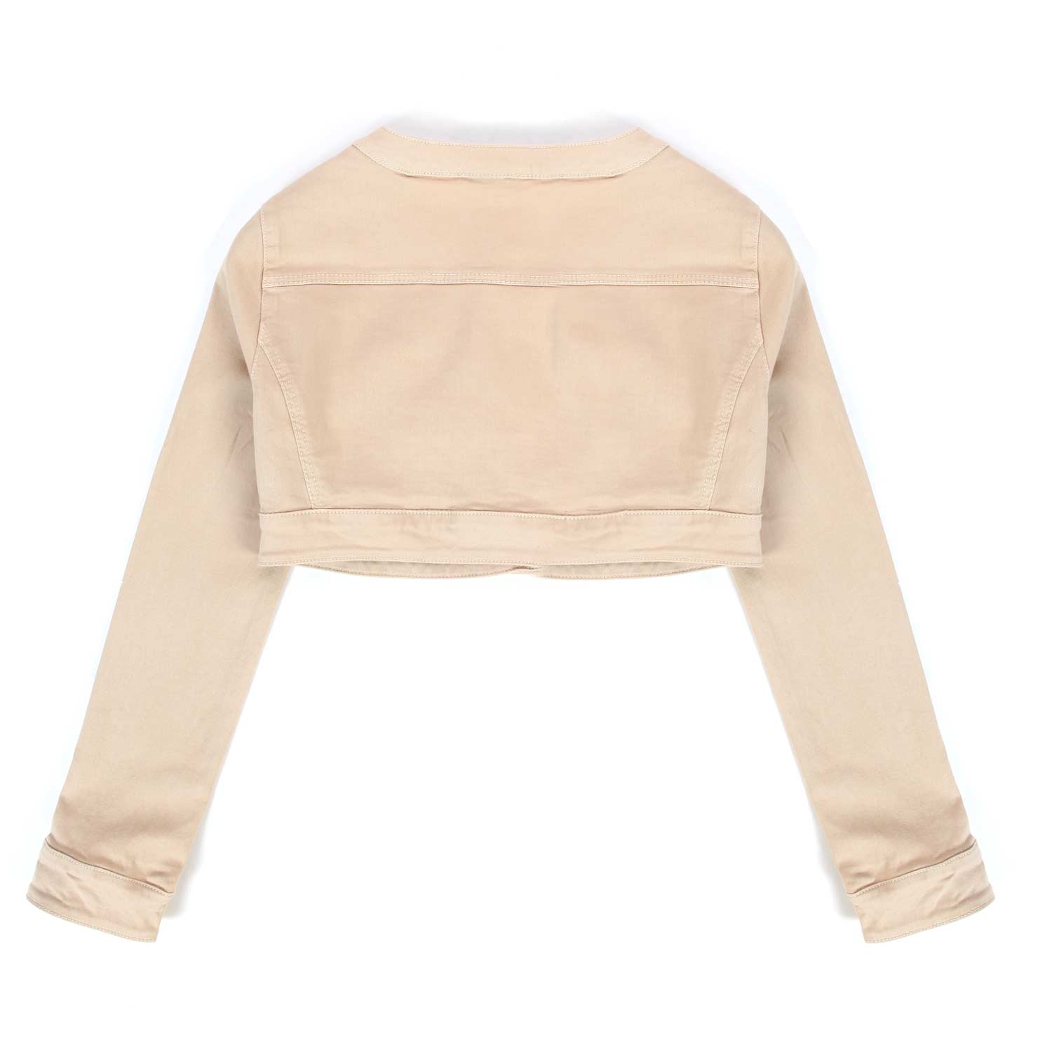 GIACCA CORTA DI JEANS BEIGE BAMBINA E TEEN - annameglio.com abbigliamento moda