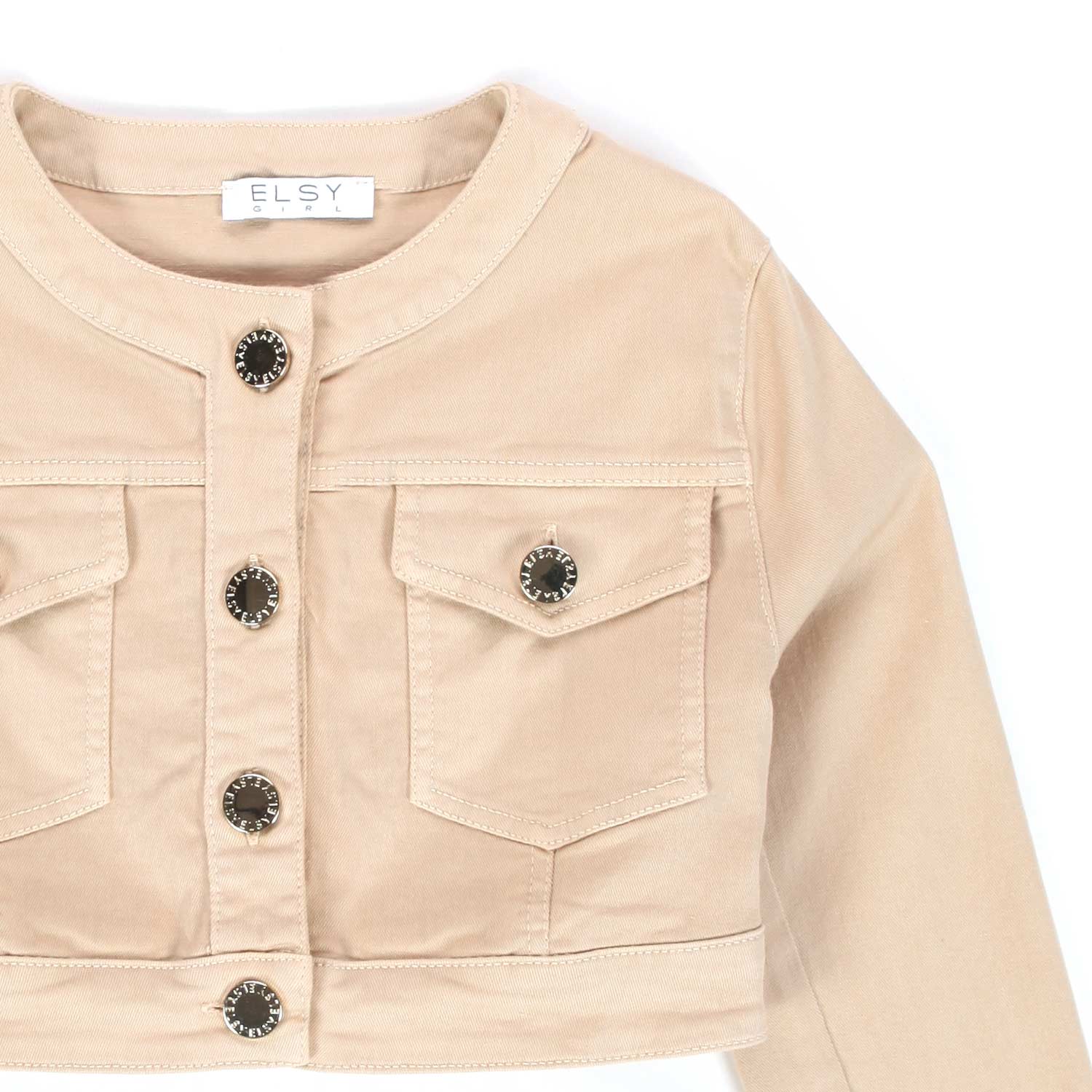 GIACCA CORTA DI JEANS BEIGE BAMBINA E TEEN - annameglio.com abbigliamento moda