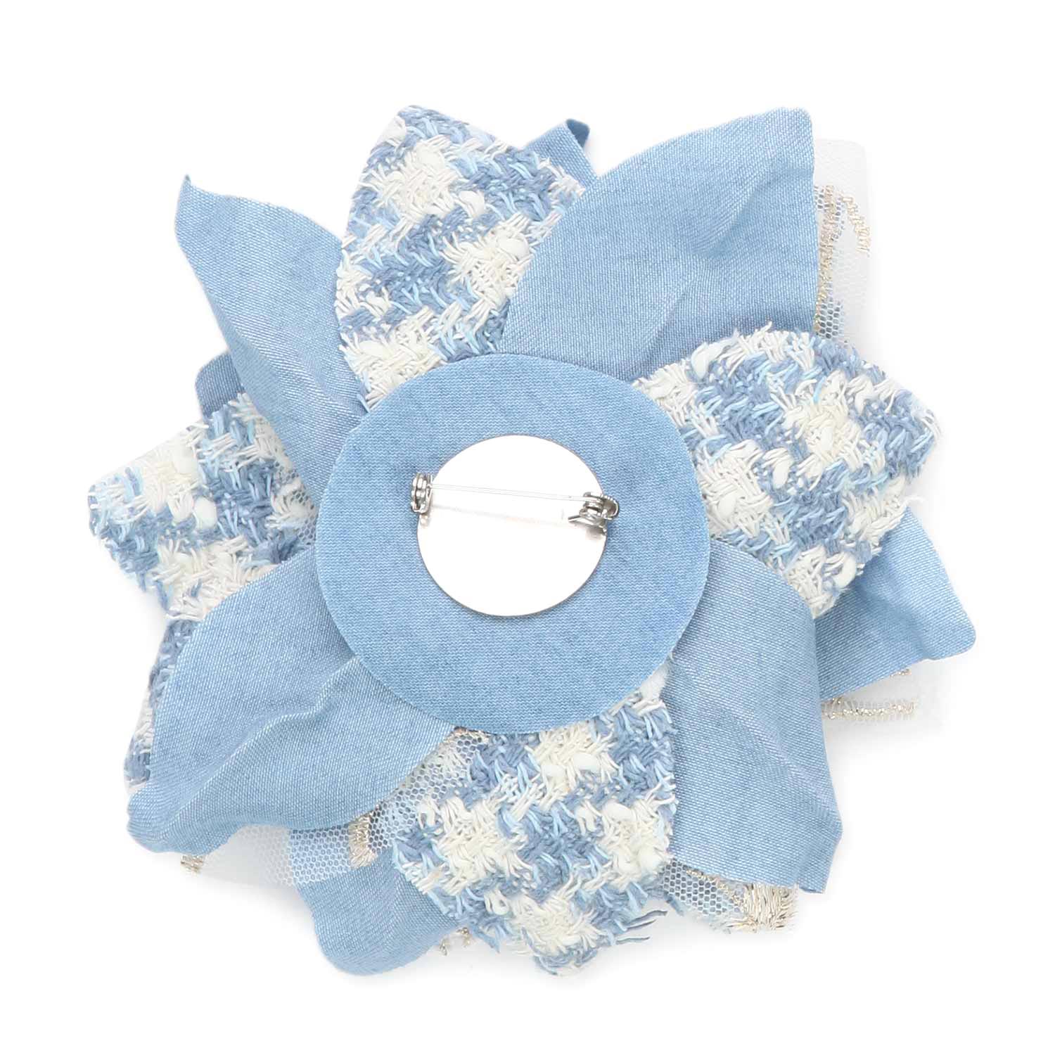 SPILLA FIORE AZZURRA E BIANCA BAMBINA E TEEN - annameglio.com abbigliamento moda