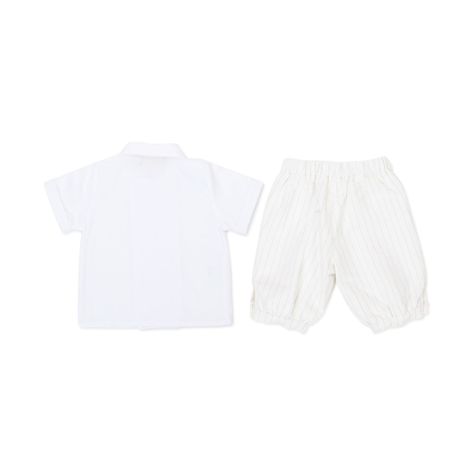 COMPLETINO DUE PEZZI BIANCO E PANNA BAMBINO BEBÈ - annameglio.com abbigliamento moda