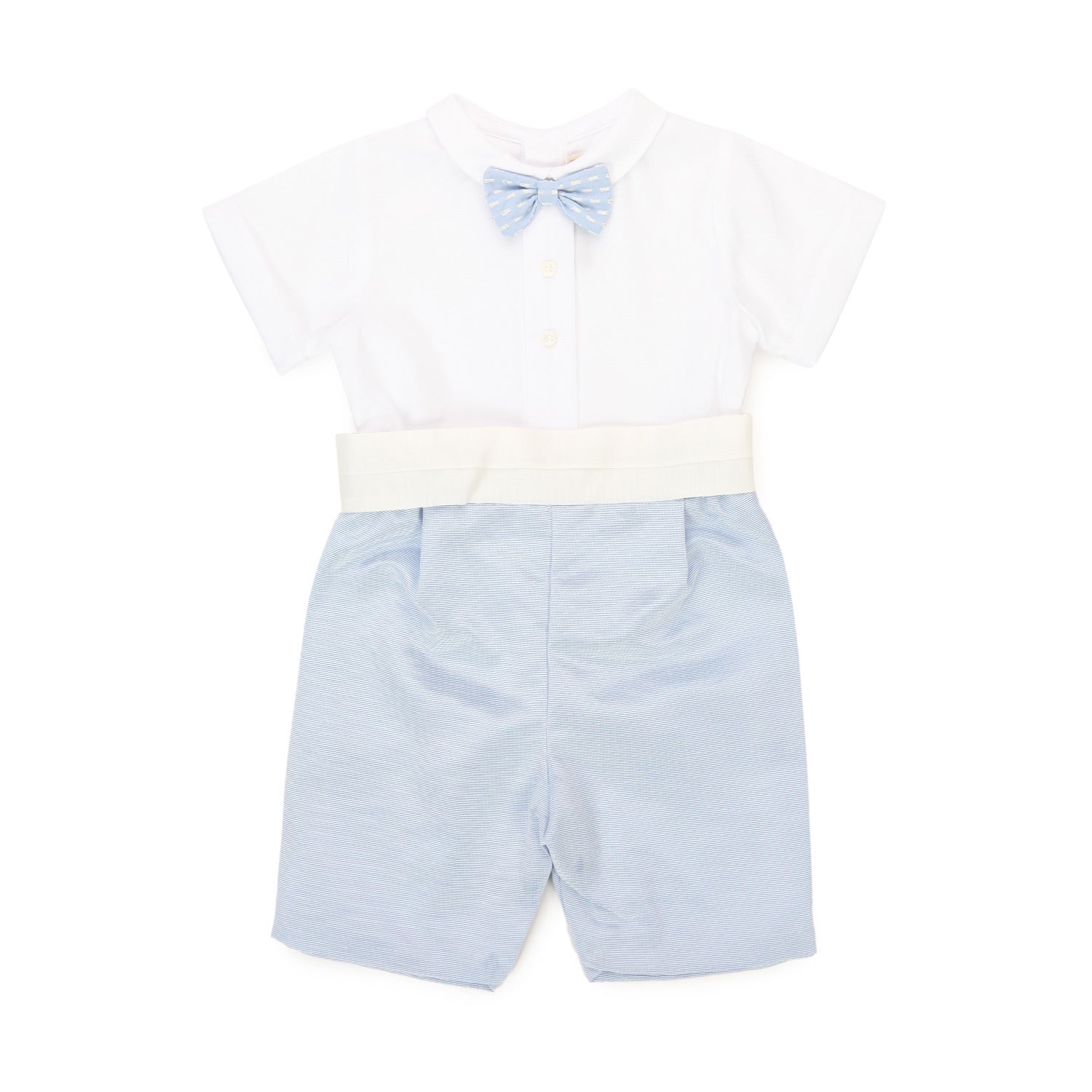 COMPLETINO INTERO BIANCO E CELESTE NEONATO - annameglio.com abbigliamento moda