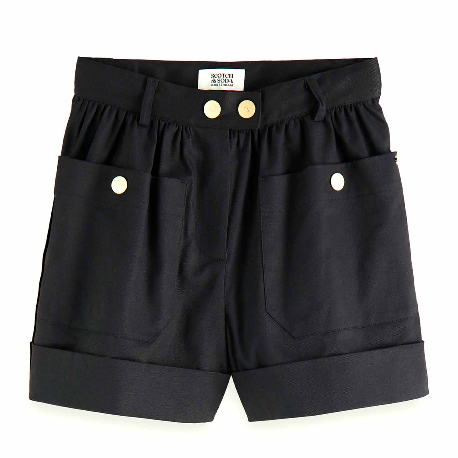 SHORTS HIGH-RISE NERI BAMBINA E TEEN - annameglio.com abbigliamento moda