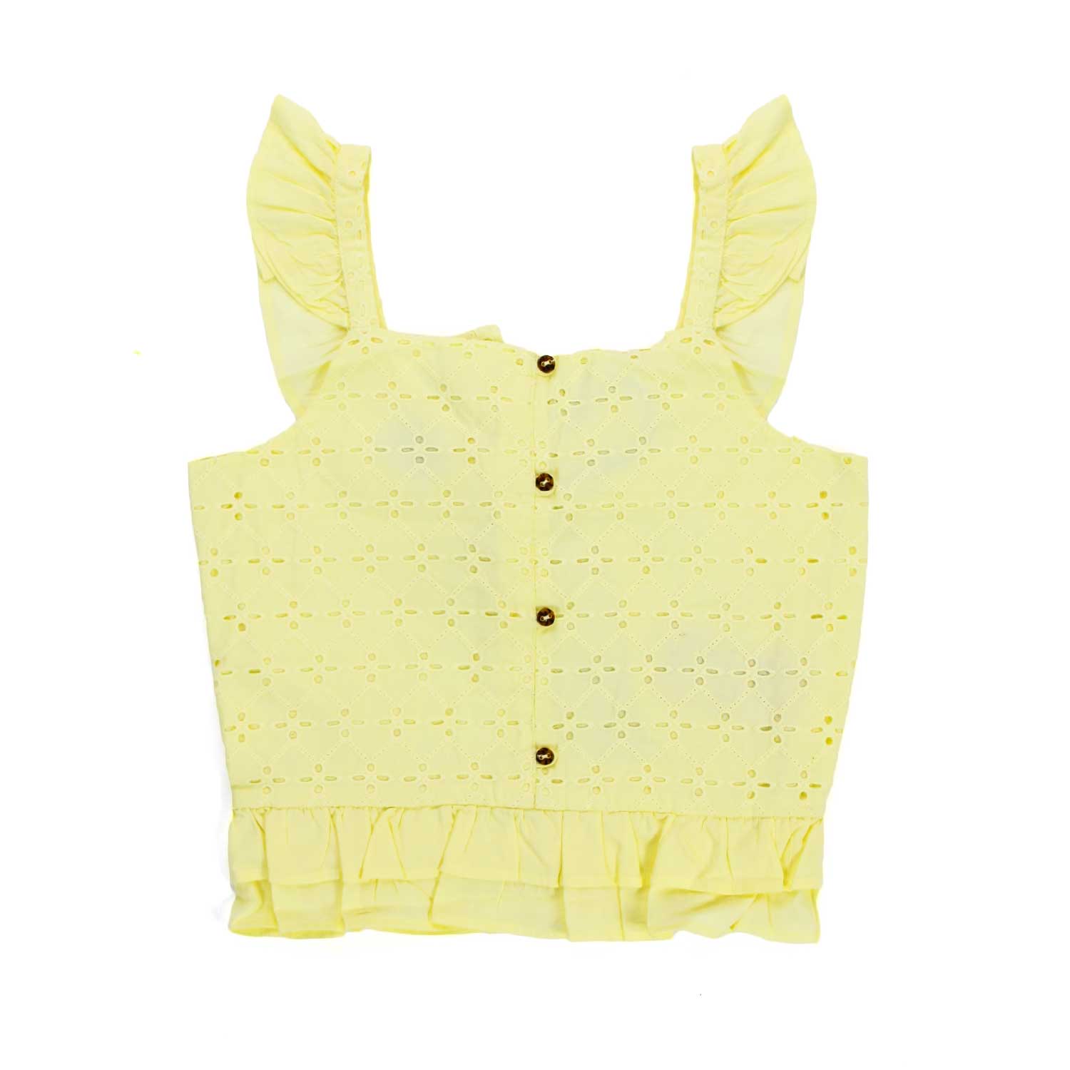 TOP GIALLO LIMONE BAMBINA TEEN - annameglio.com abbigliamento moda