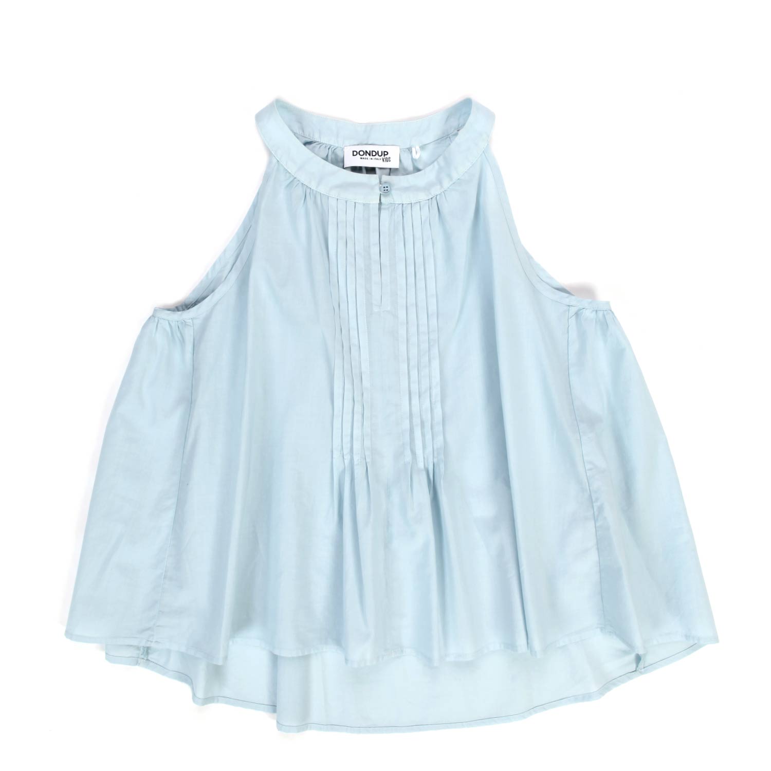 BLUSA CELESTE SMANICATA BAMBINA E TEEN - annameglio.com abbigliamento moda
