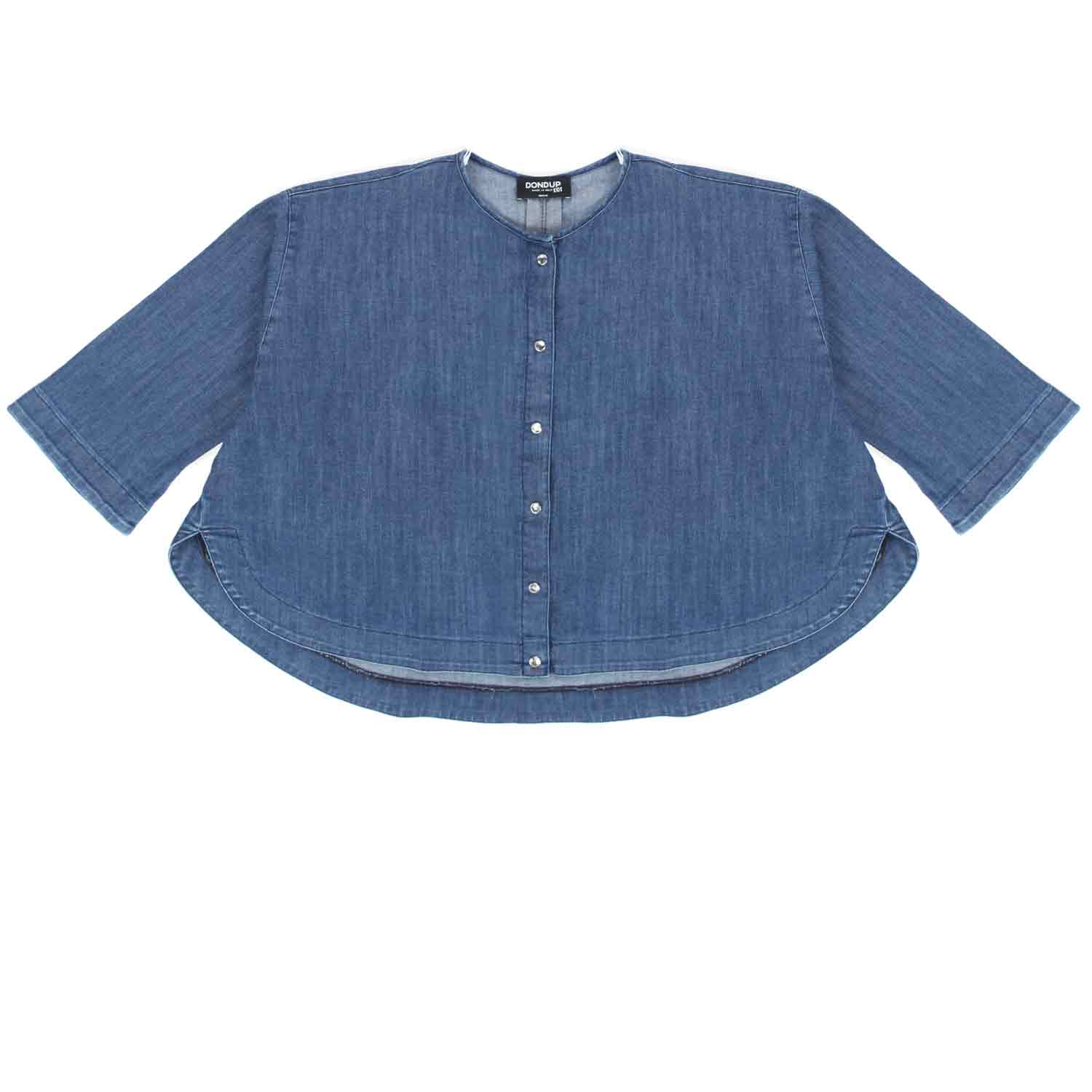TOP CROPPED OVERSIZE IN DENIM BAMBINA E TEEN - annameglio.com abbigliamento moda