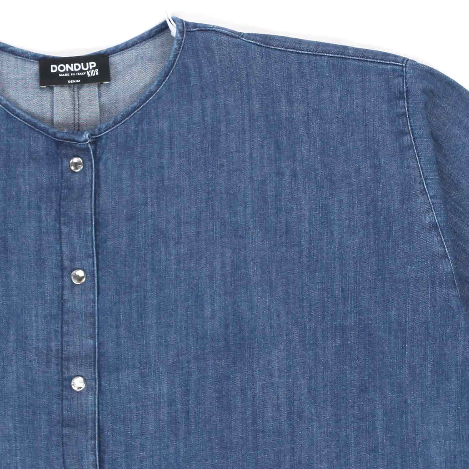 TOP CROPPED OVERSIZE IN DENIM BAMBINA E TEEN - annameglio.com abbigliamento moda