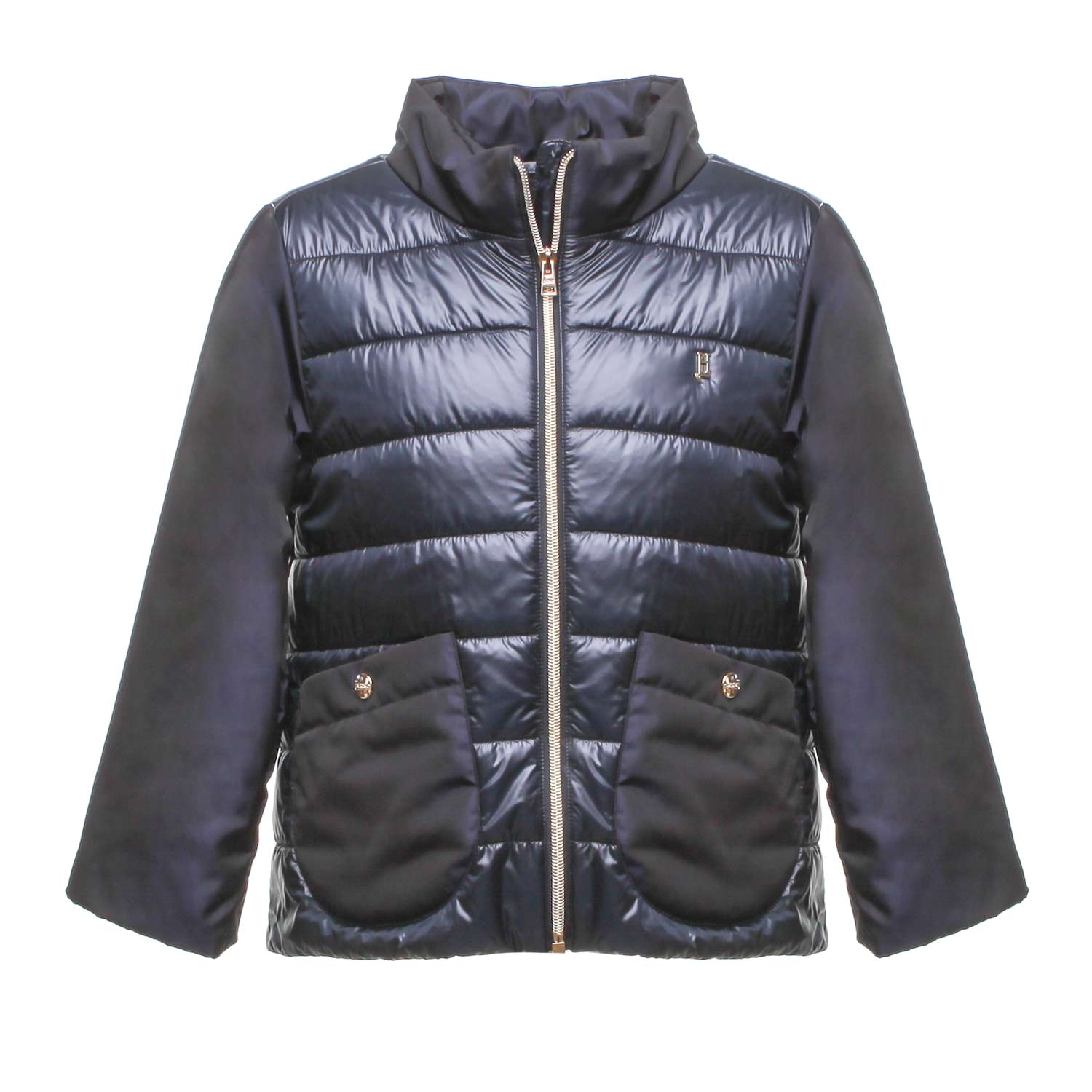 GIUBBINO BLU IN NYLON E TAFFETA BAMBINA E TEEN - annameglio.com abbigliamento moda