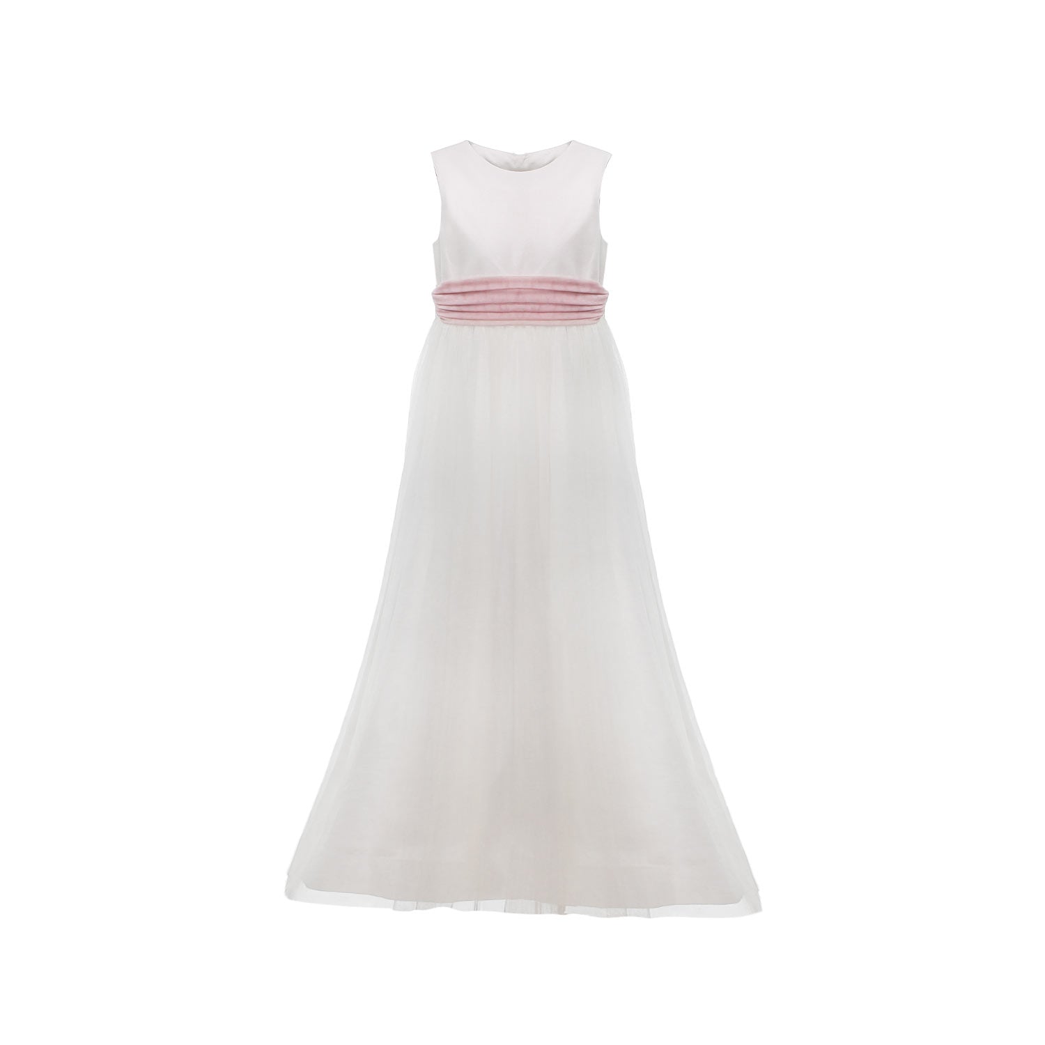 ABITO CERIMONIA BIANCO NATURALE E ROSA MALVA - annameglio.com abbigliamento moda