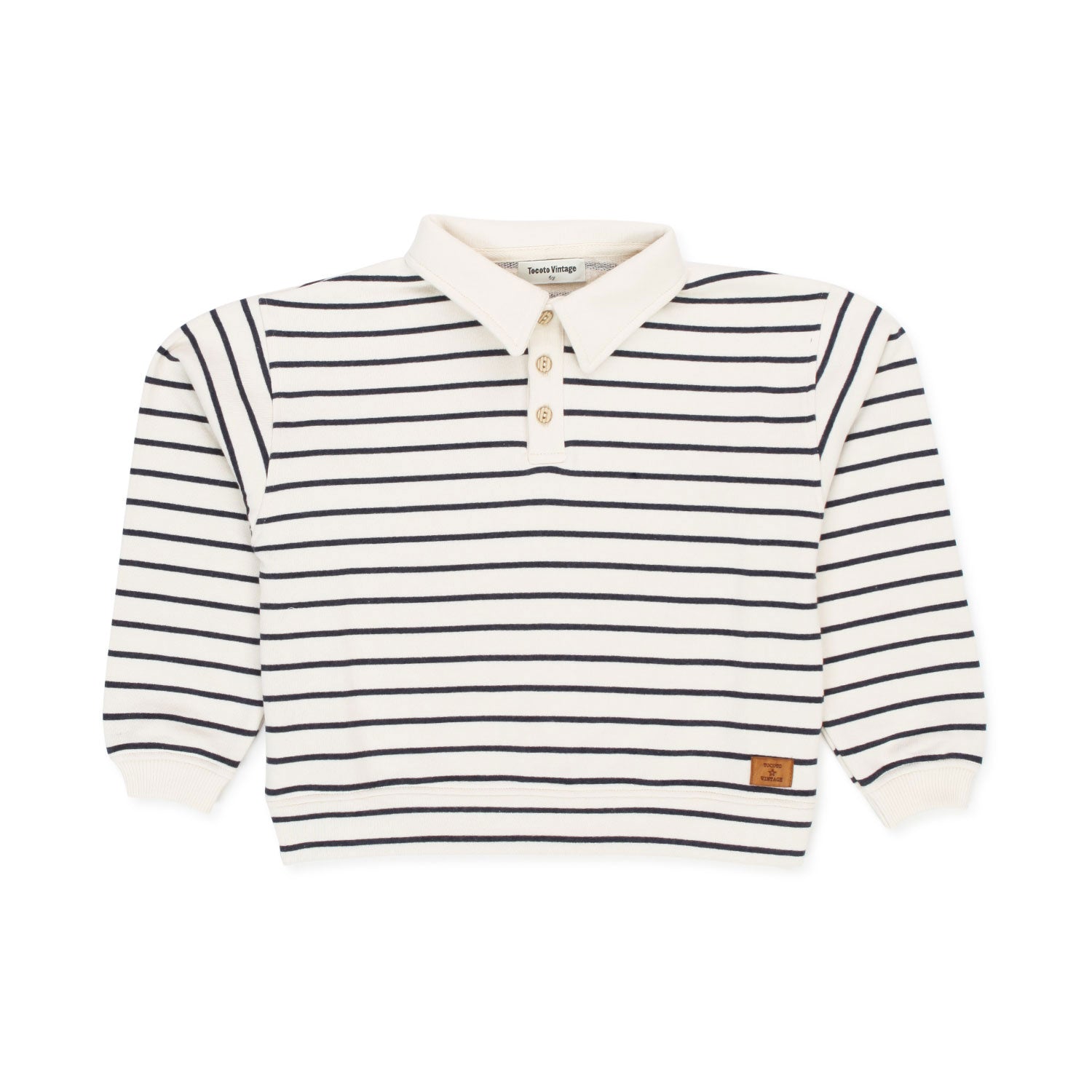 FELPA POLO PANNA A RIGHE BAMBINO E BAMBINA - annameglio.com abbigliamento moda