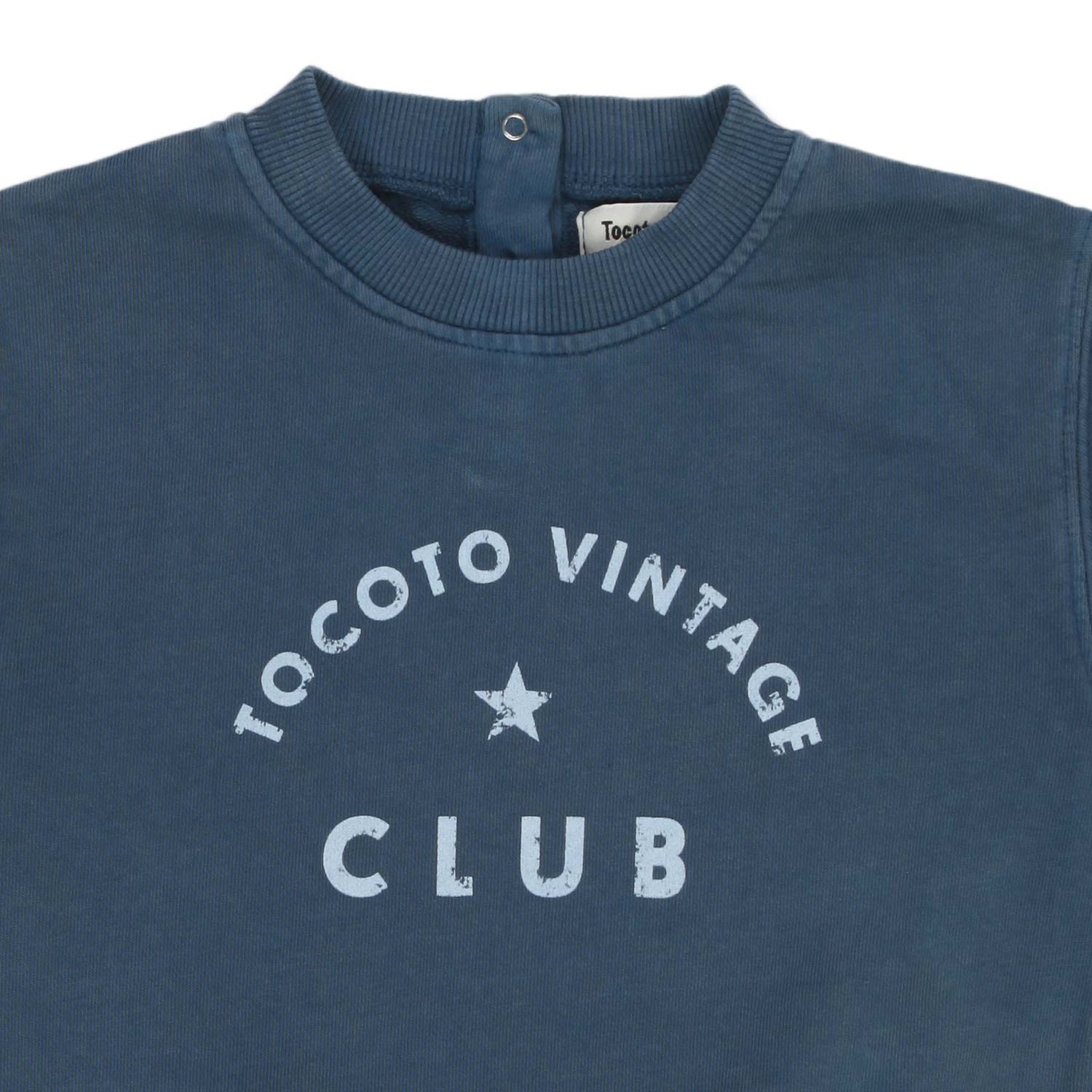 FELPA BLU CON LETTERING BAMBINO E BEBÈ - annameglio.com abbigliamento moda