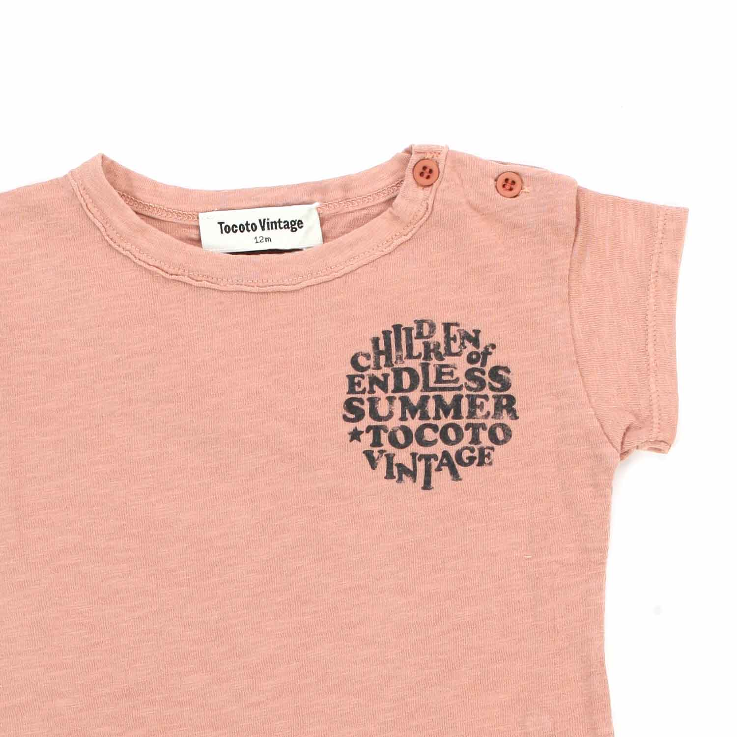 T-SHIRT ROSA CARNE CON LETTERING BAMBINA BABY - annameglio.com abbigliamento moda