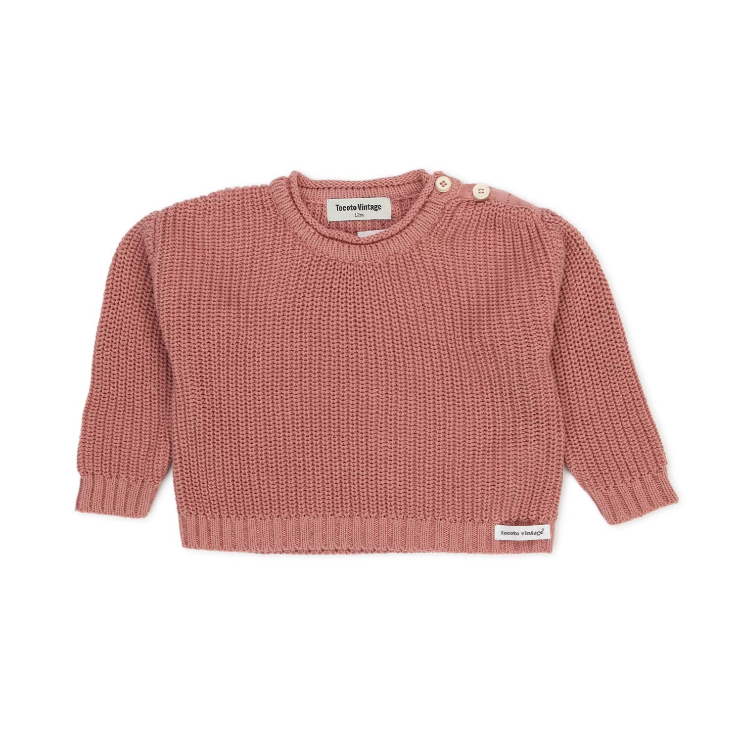 PULLOVER ROSA ANTICO PUNTO INGLESE BABY UNISEX - annameglio.com abbigliamento moda