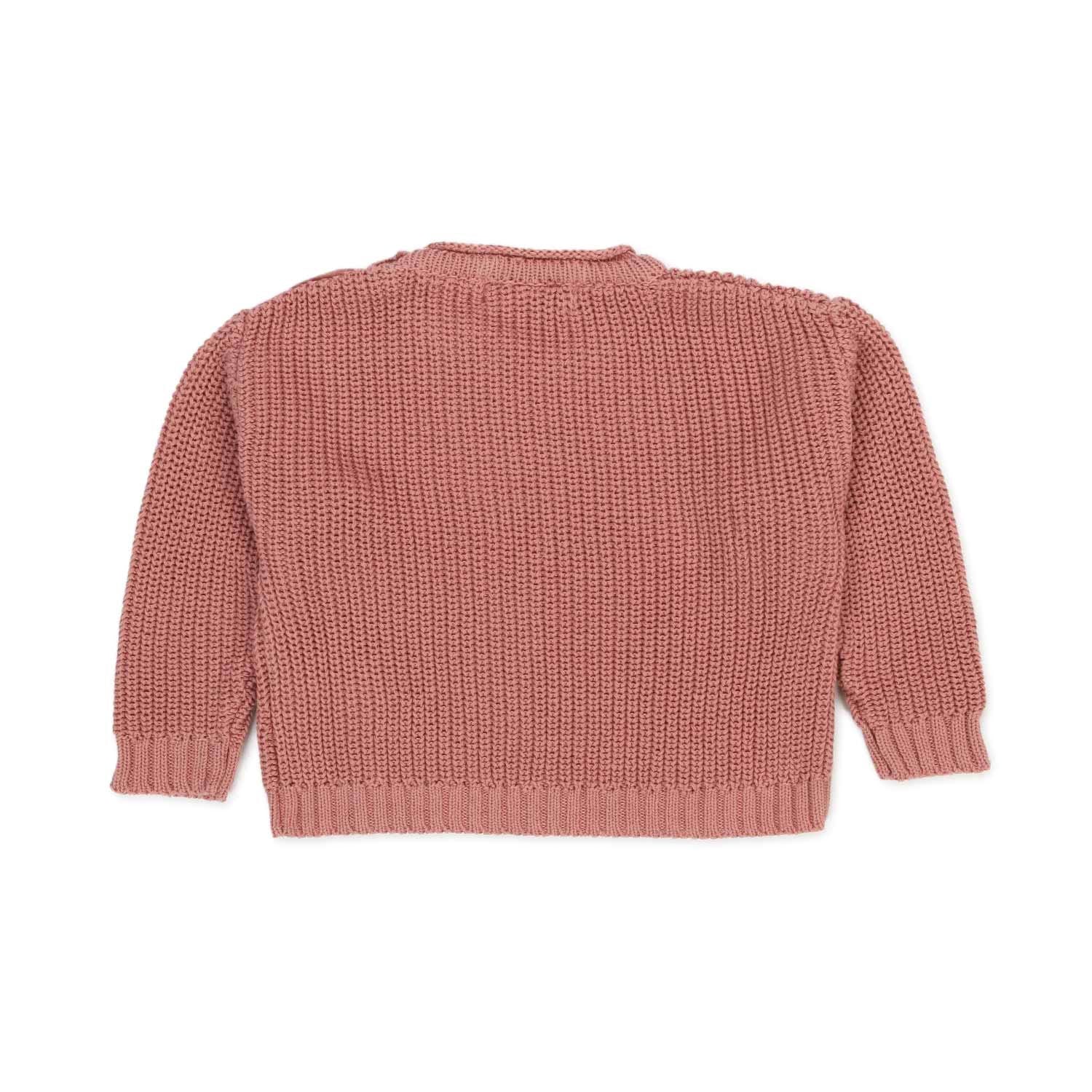 PULLOVER ROSA ANTICO PUNTO INGLESE BABY UNISEX - annameglio.com abbigliamento moda