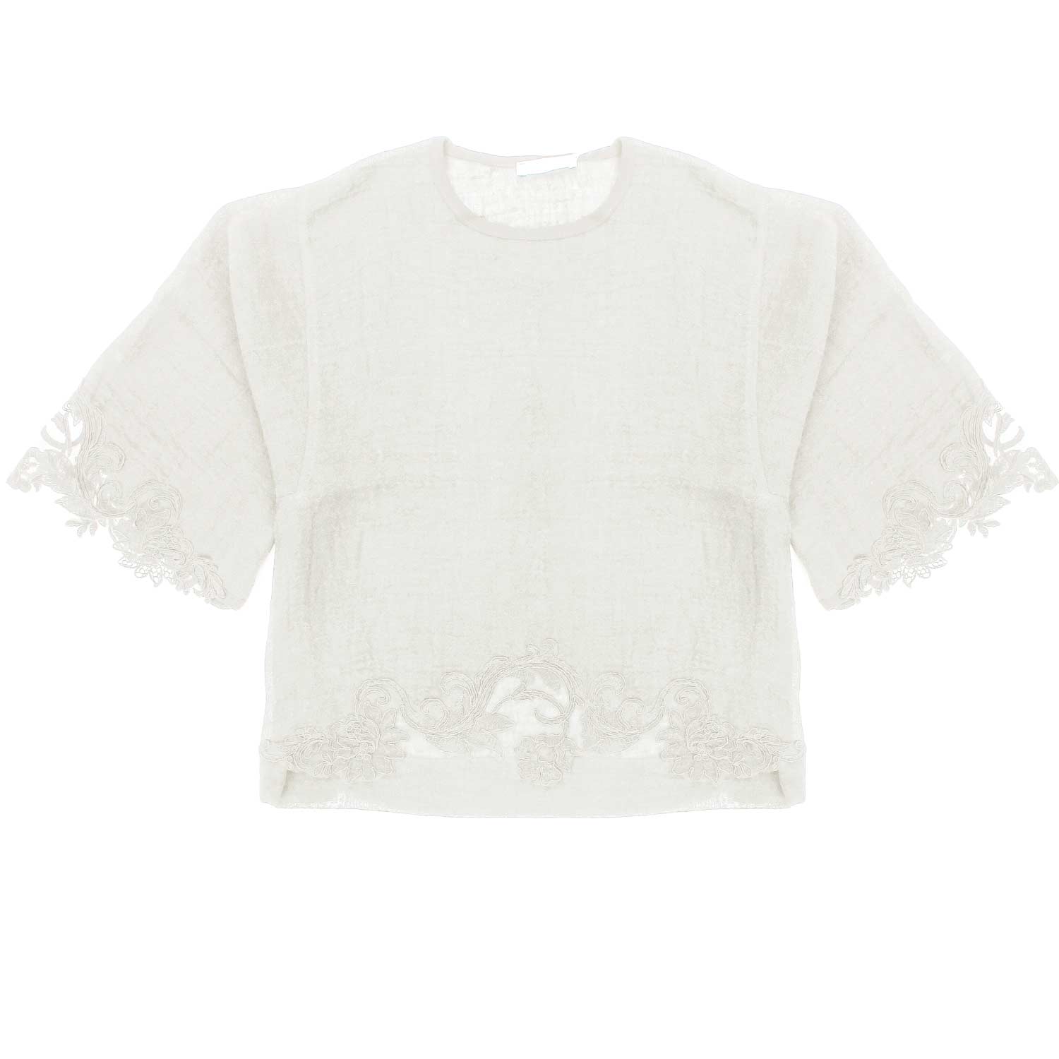 T-SHIRT CROPPED BIANCA DI LINO - annameglio.com abbigliamento moda