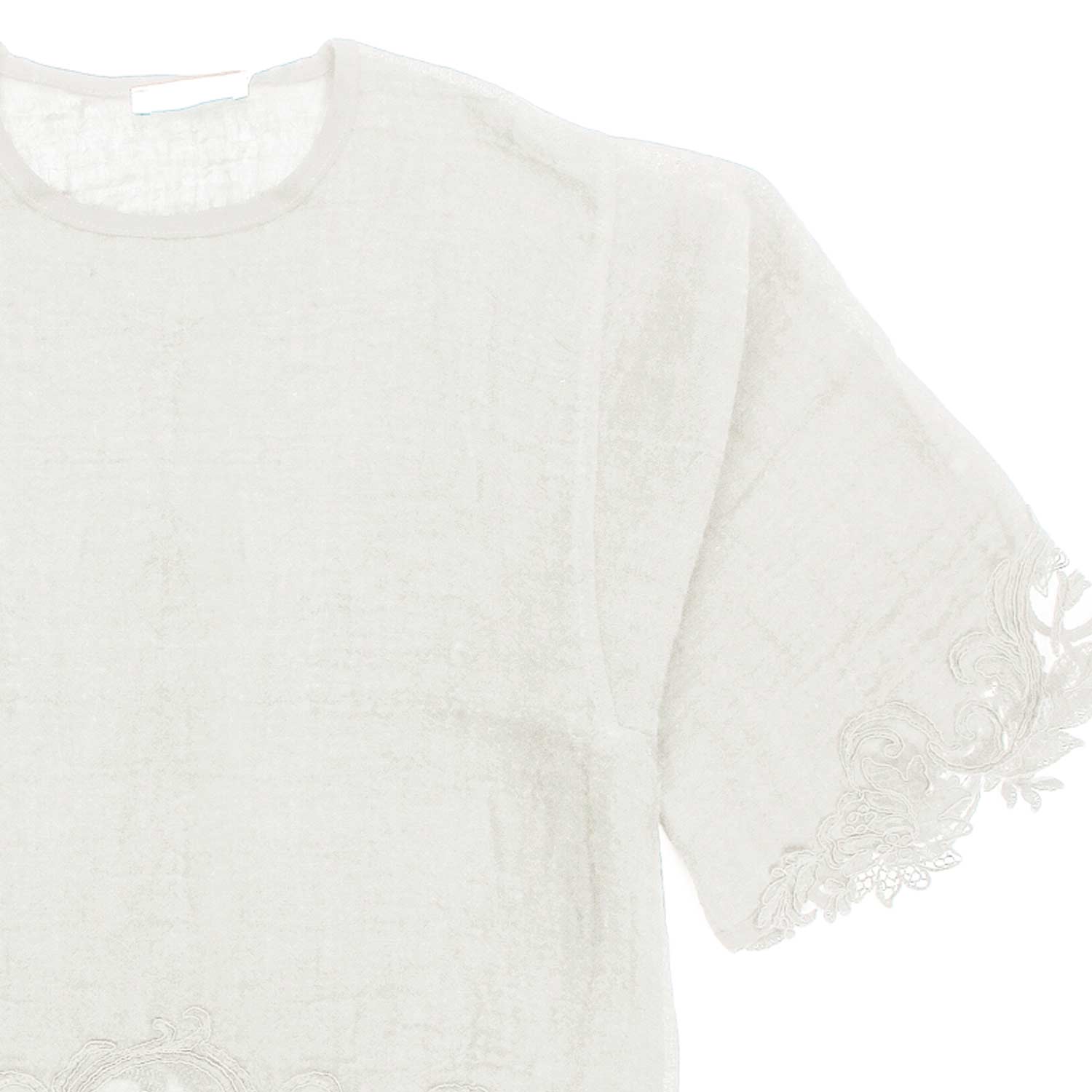 T-SHIRT CROPPED BIANCA DI LINO - annameglio.com abbigliamento moda