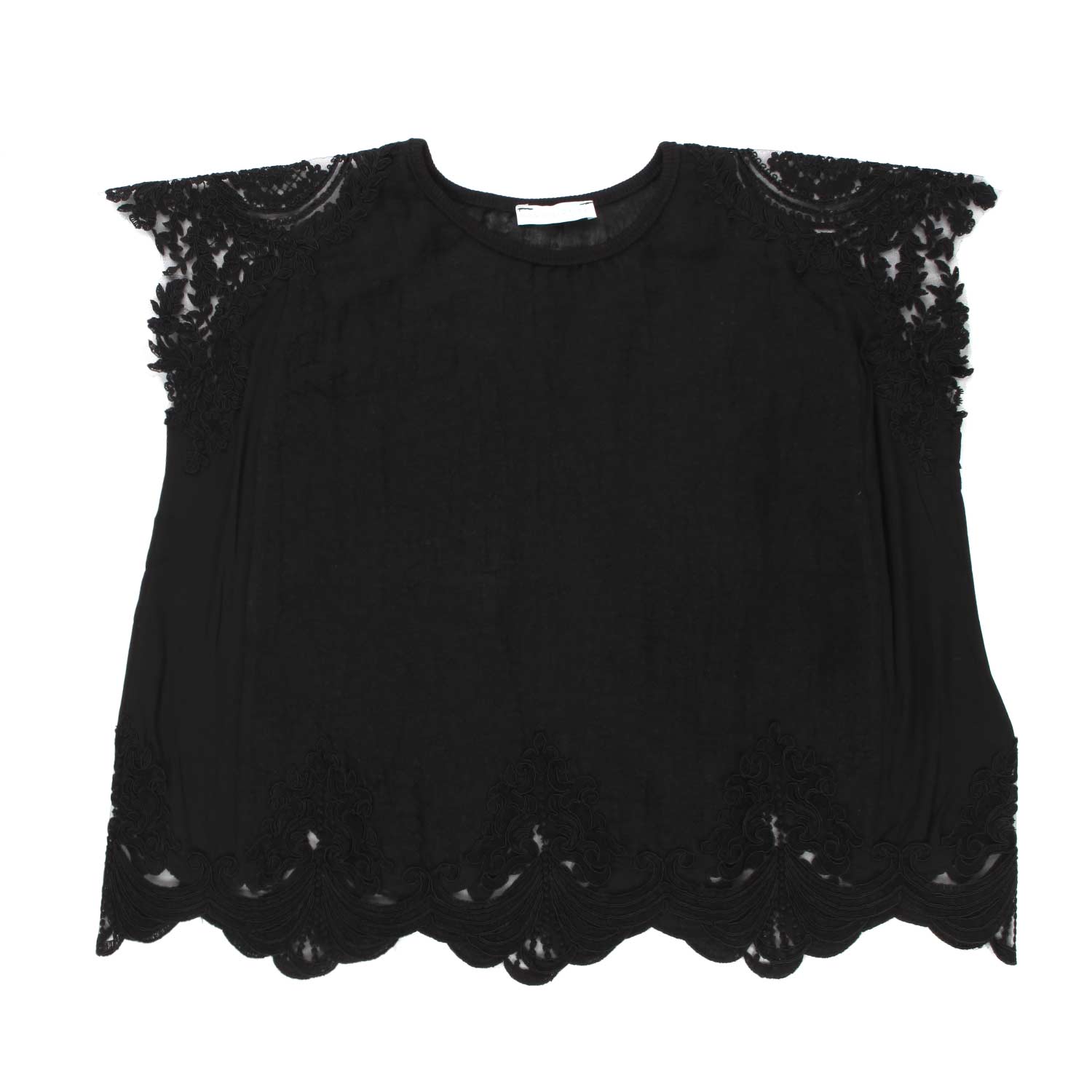 TOP CROPPED NERO DI LINO E SETA - annameglio.com abbigliamento moda
