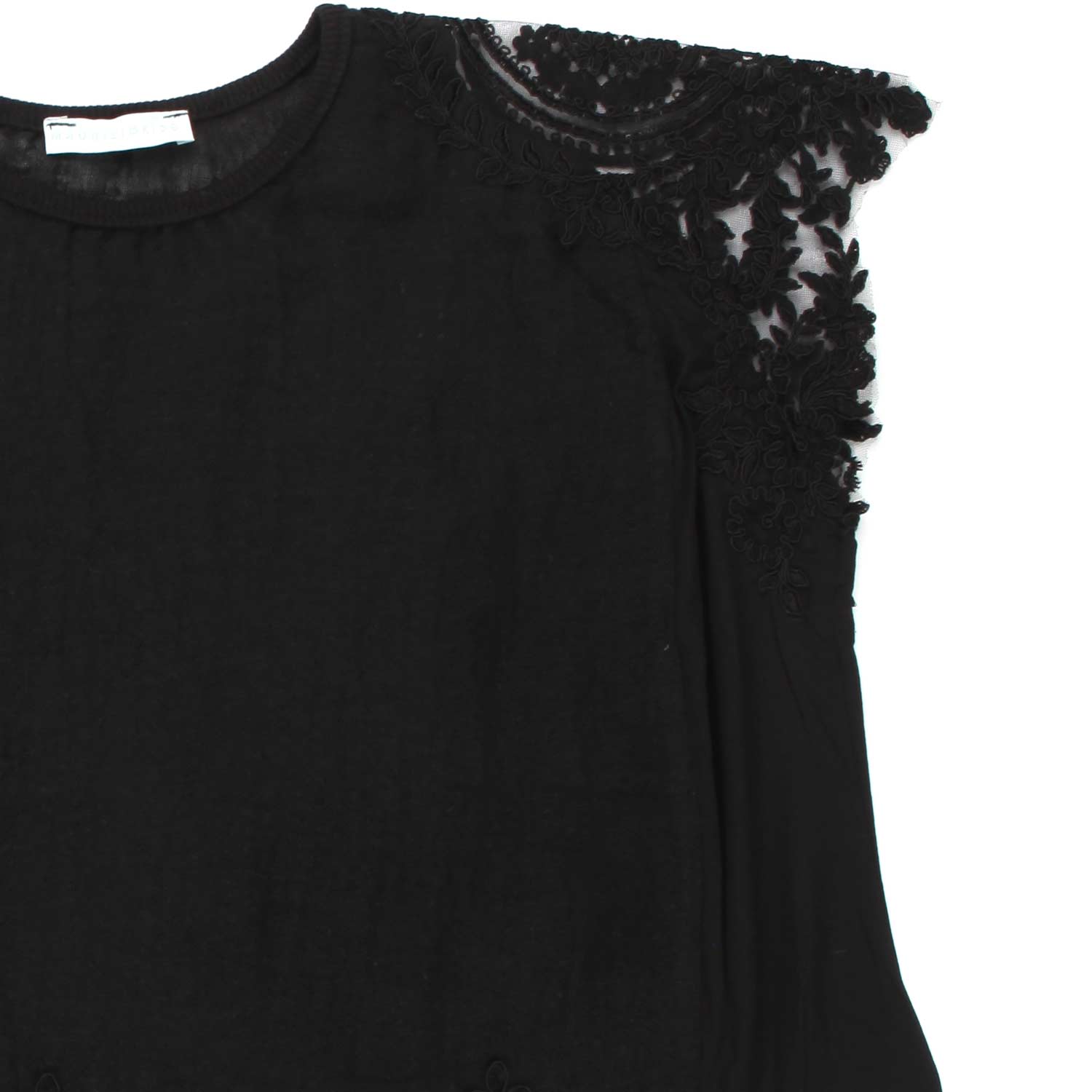 TOP CROPPED NERO DI LINO E SETA - annameglio.com abbigliamento moda