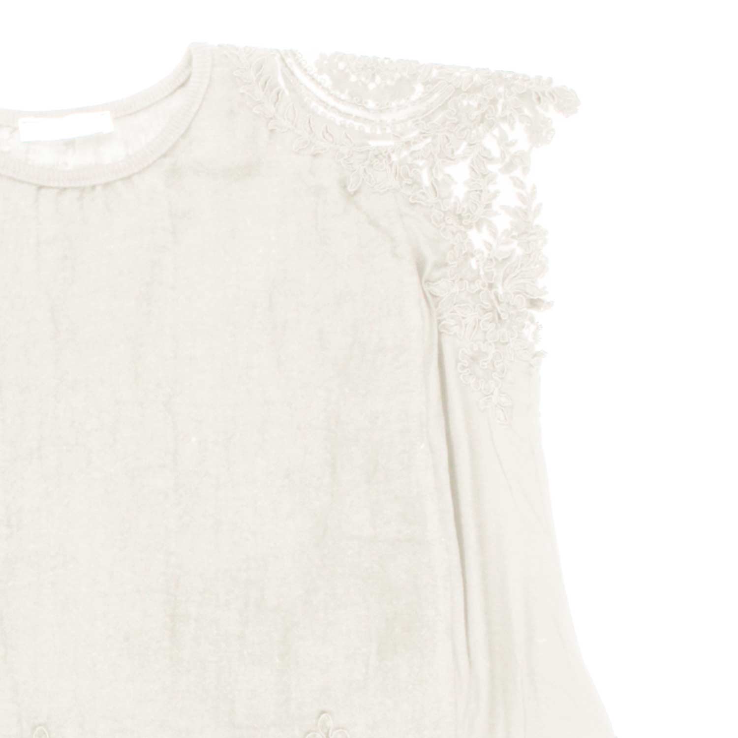 TOP CROPPED BIANCO DI LINO E SETA - annameglio.com abbigliamento moda