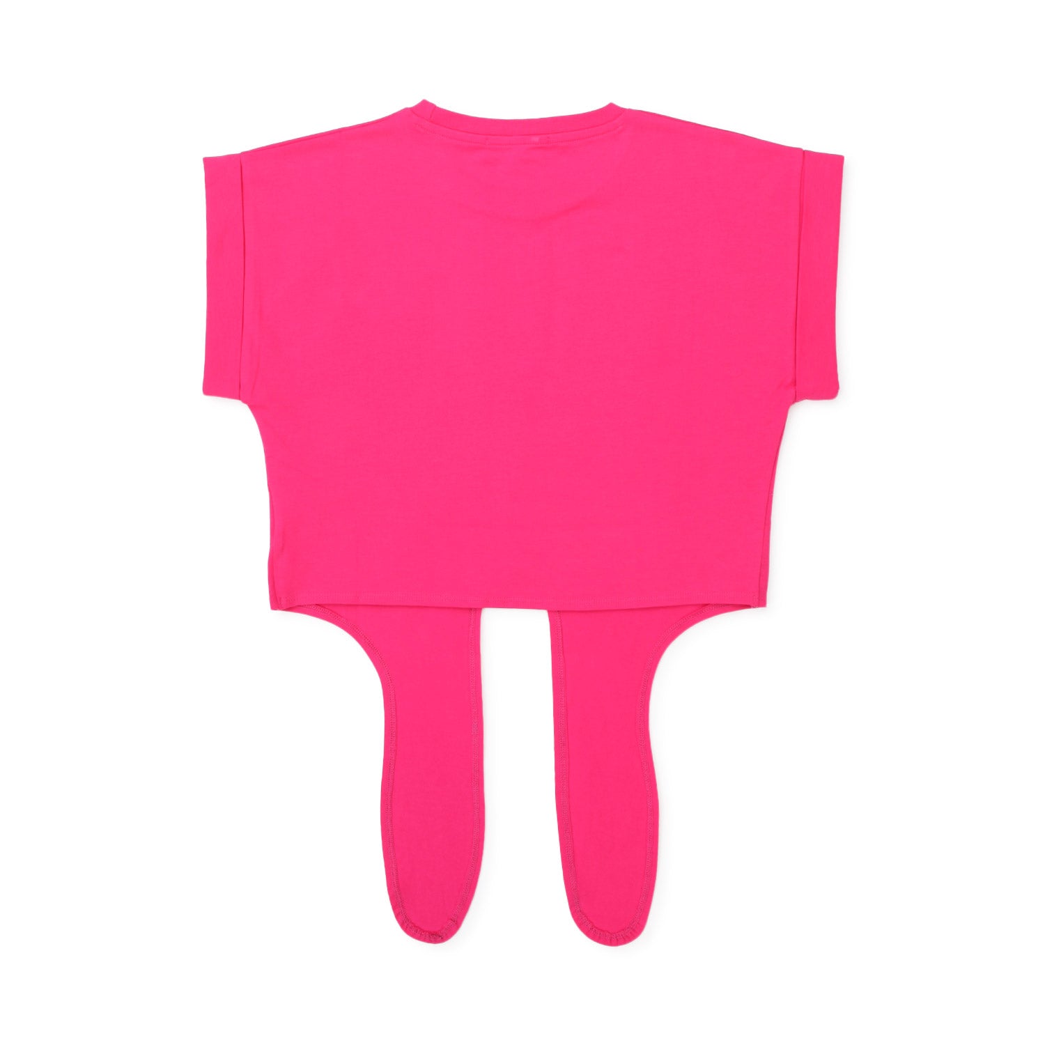 T-SHIRT CROPPED FUCSIA CON LEMBI BAMBINA E TEEN - annameglio.com abbigliamento moda