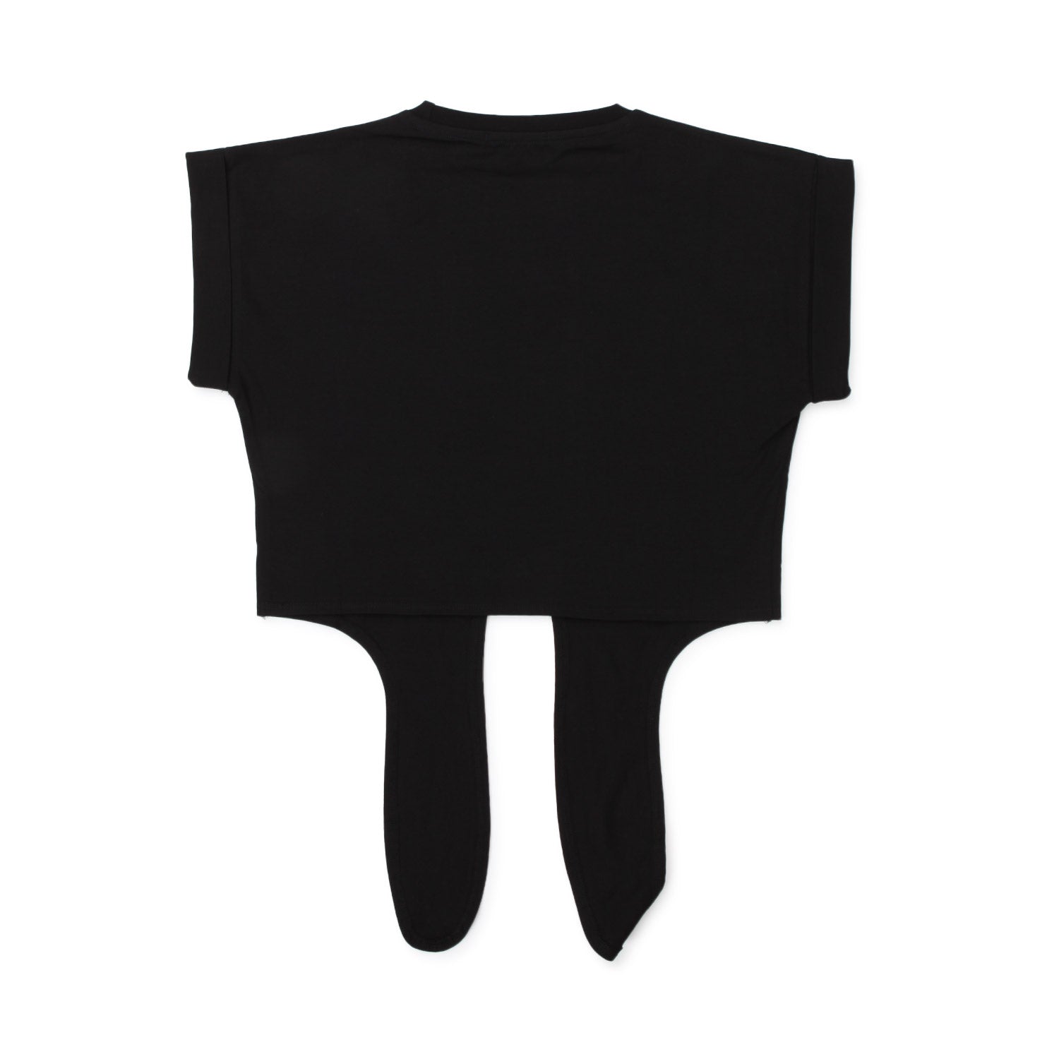 T-SHIRT CROPPED NERA CON LEMBI BAMBINA E TEEN - annameglio.com abbigliamento moda