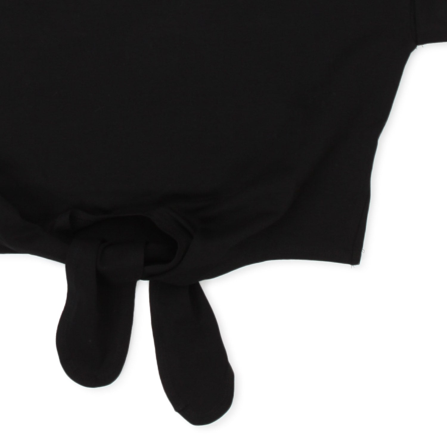 T-SHIRT CROPPED NERA CON LEMBI BAMBINA E TEEN - annameglio.com abbigliamento moda