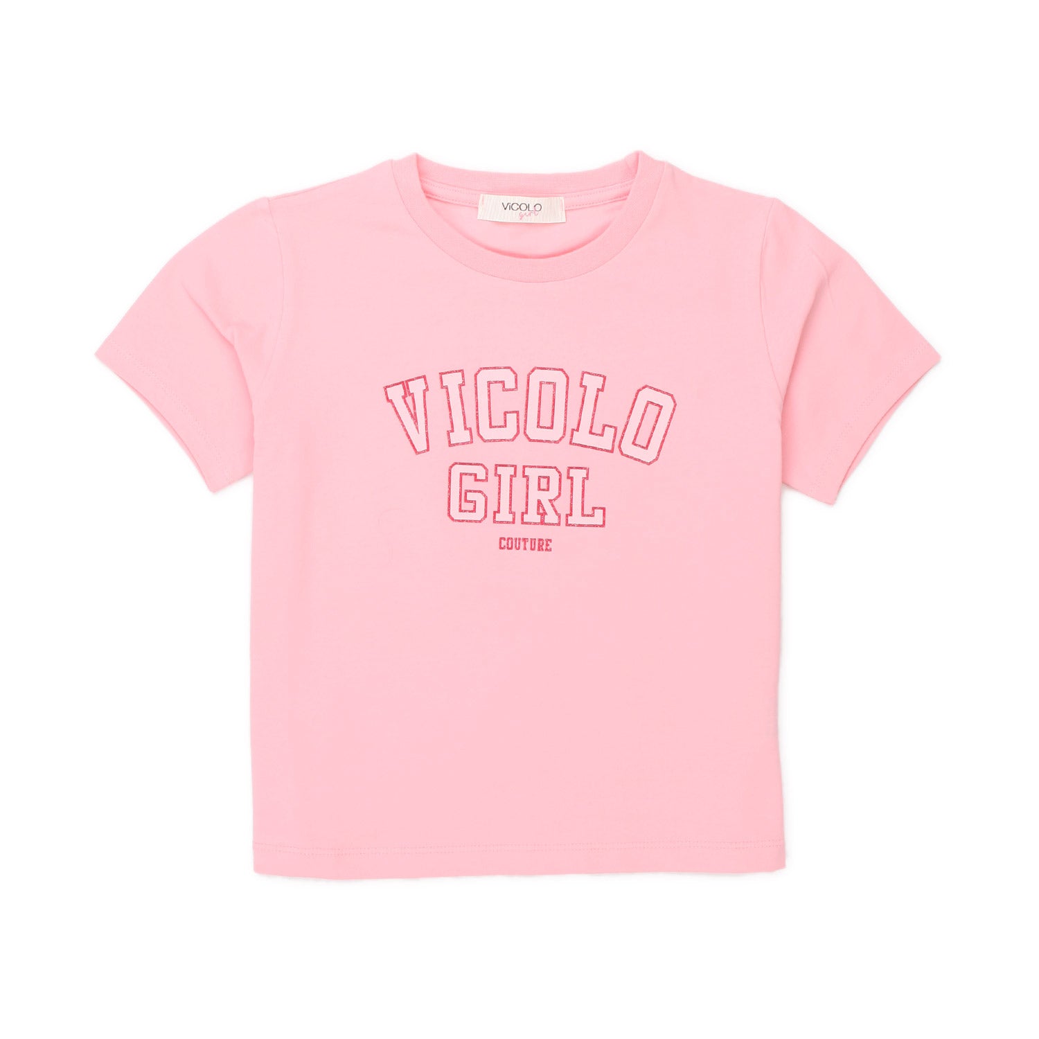 T-SHIRT ROSA CON LETTERING LOGO BAMBINA E TEEN - annameglio.com abbigliamento moda