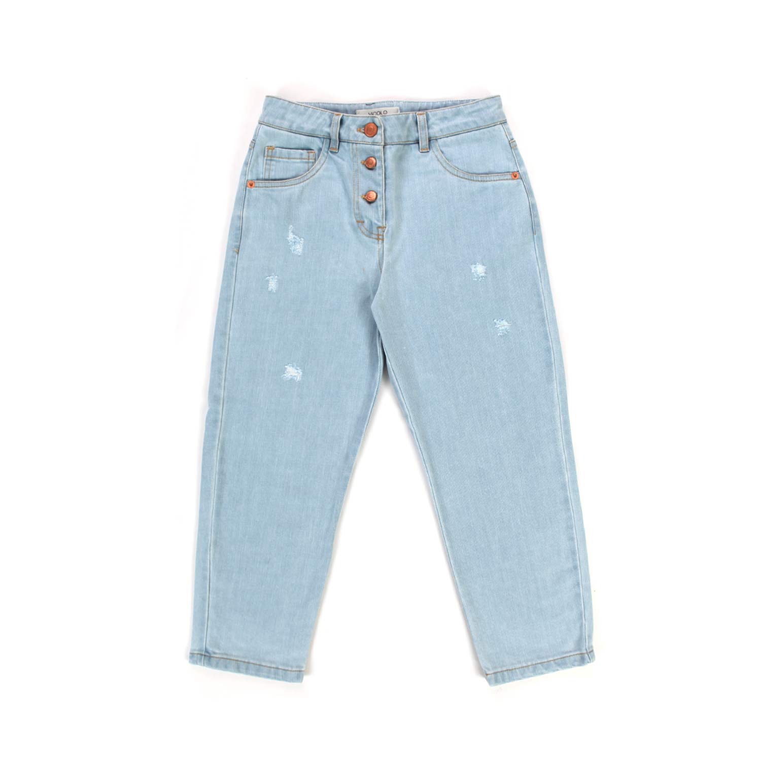 JEANS CHIARO LOOSE FIT BAMBINA E TEEN - annameglio.com abbigliamento moda