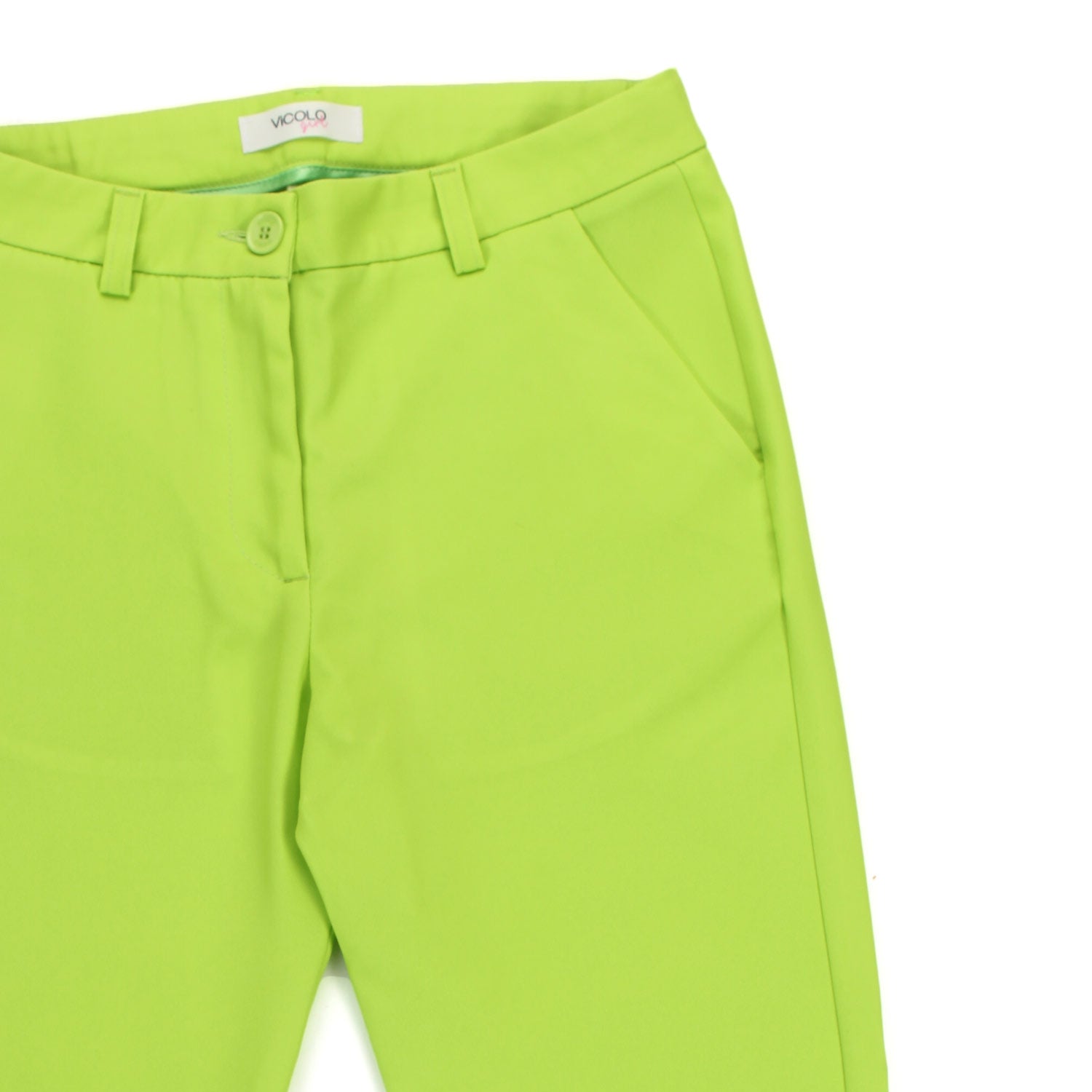 PANTALONE SLIM VERDE LIME BAMBINA E TEEN - annameglio.com abbigliamento moda