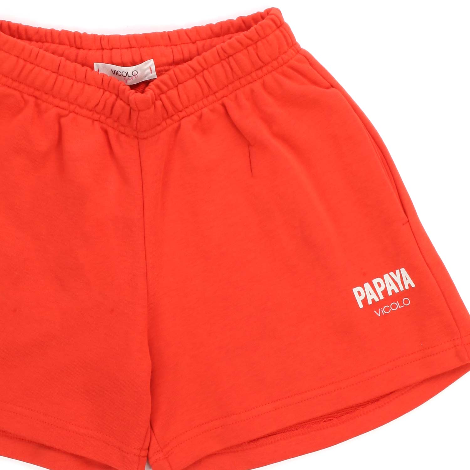 SHORTS IN FELPA PAPAYA CON LOGO BAMBINA E TEEN - annameglio.com abbigliamento moda