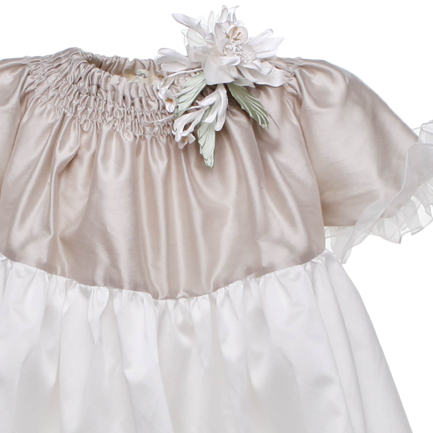 ABITO CERIMONIA BEIGE, AVORIO E BIANCO BAMBINA - annameglio.com abbigliamento moda