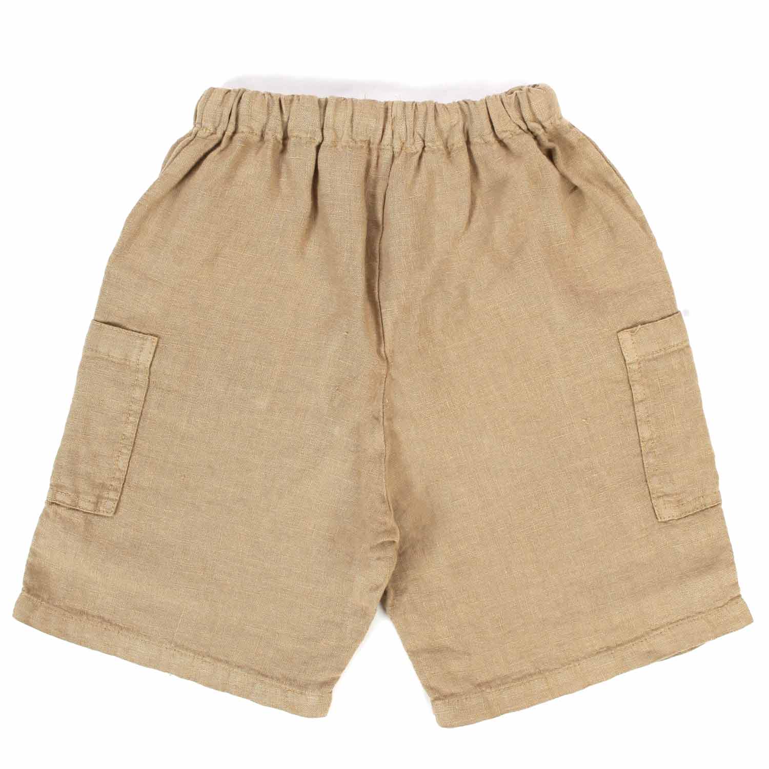 BERMUDA DI LINO COLOR CANAPA BAMBINO - annameglio.com abbigliamento moda