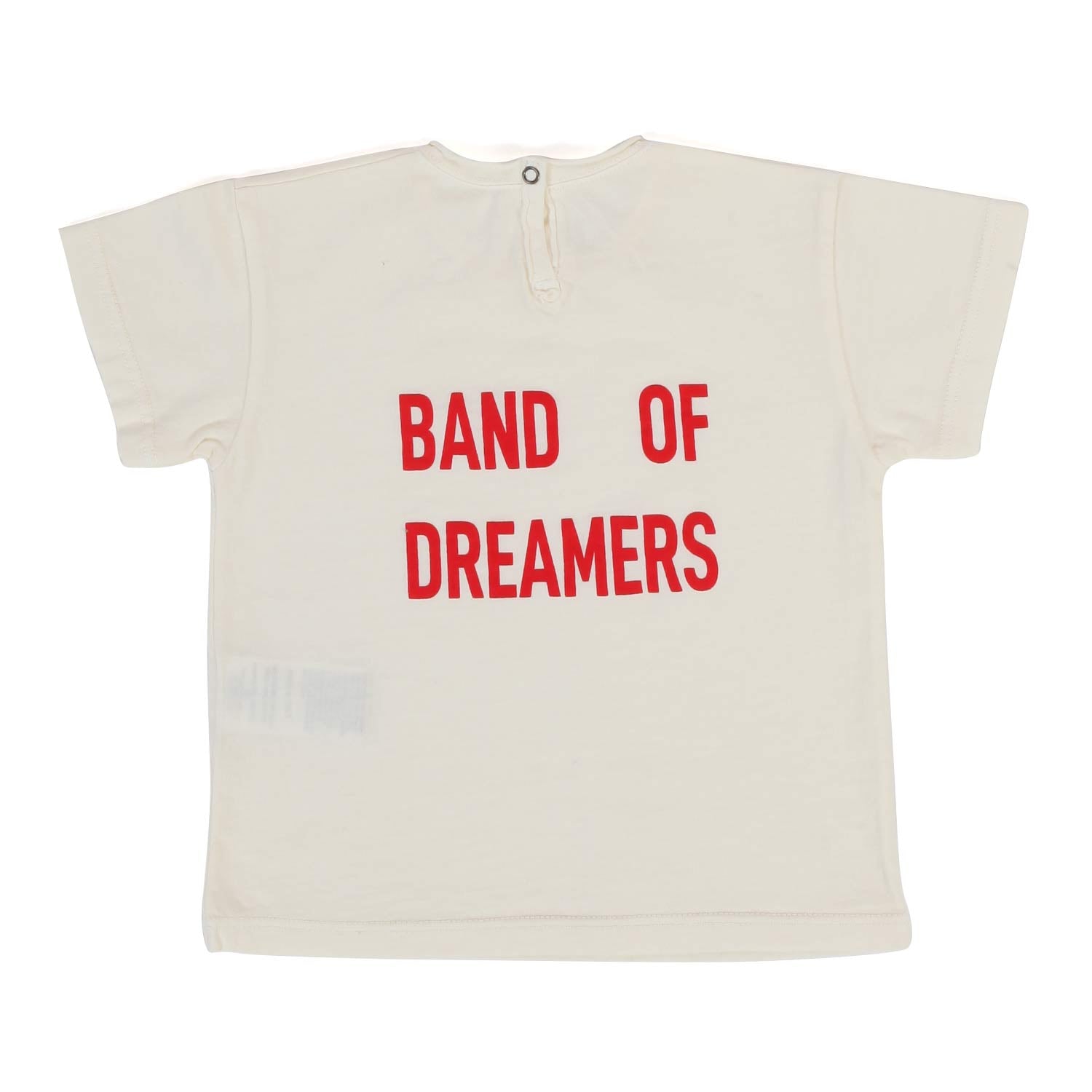 T-SHIRT PANNA CON LETTERING ROSSO BABY UNISEX - annameglio.com abbigliamento moda