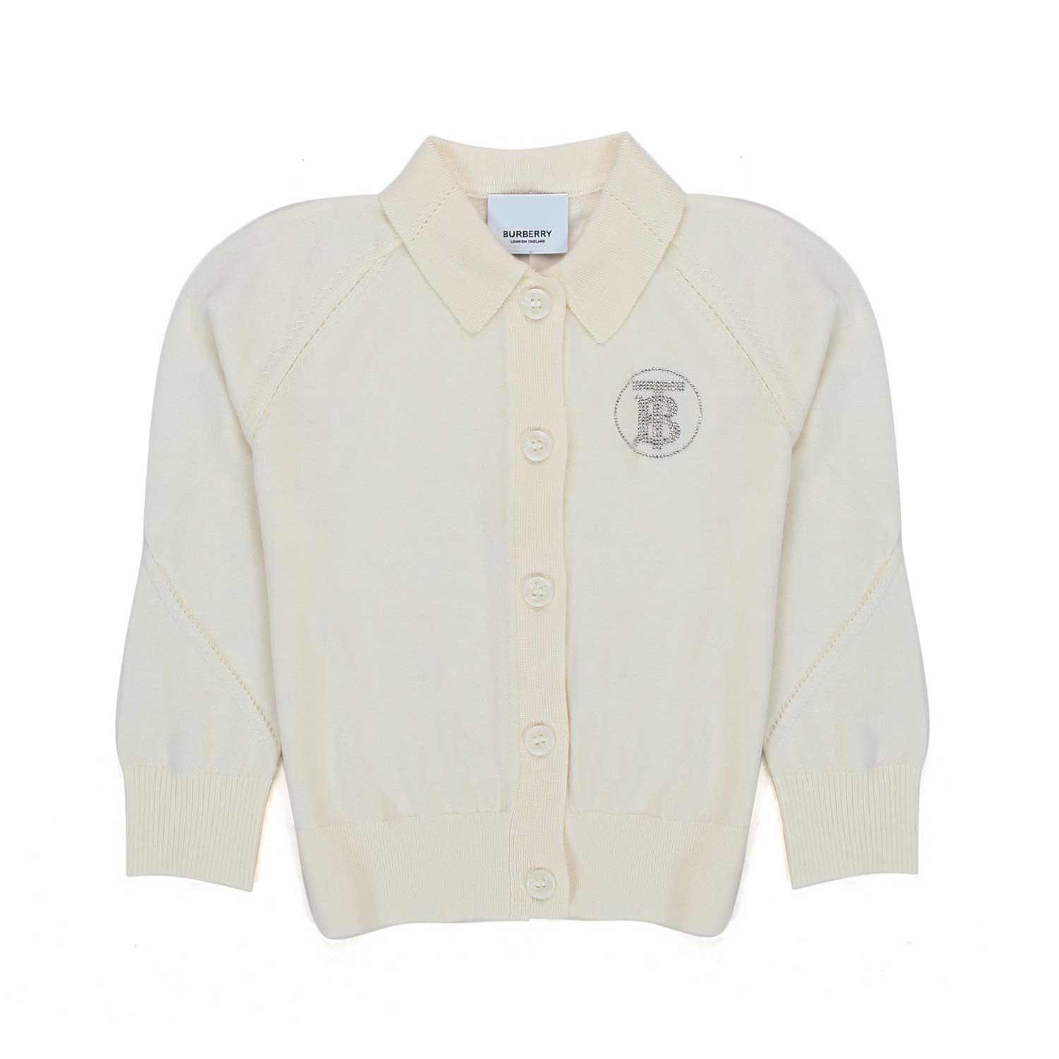 CARDIGAN BIANCO PANNA BAMBINA BABY - annameglio.com abbigliamento moda