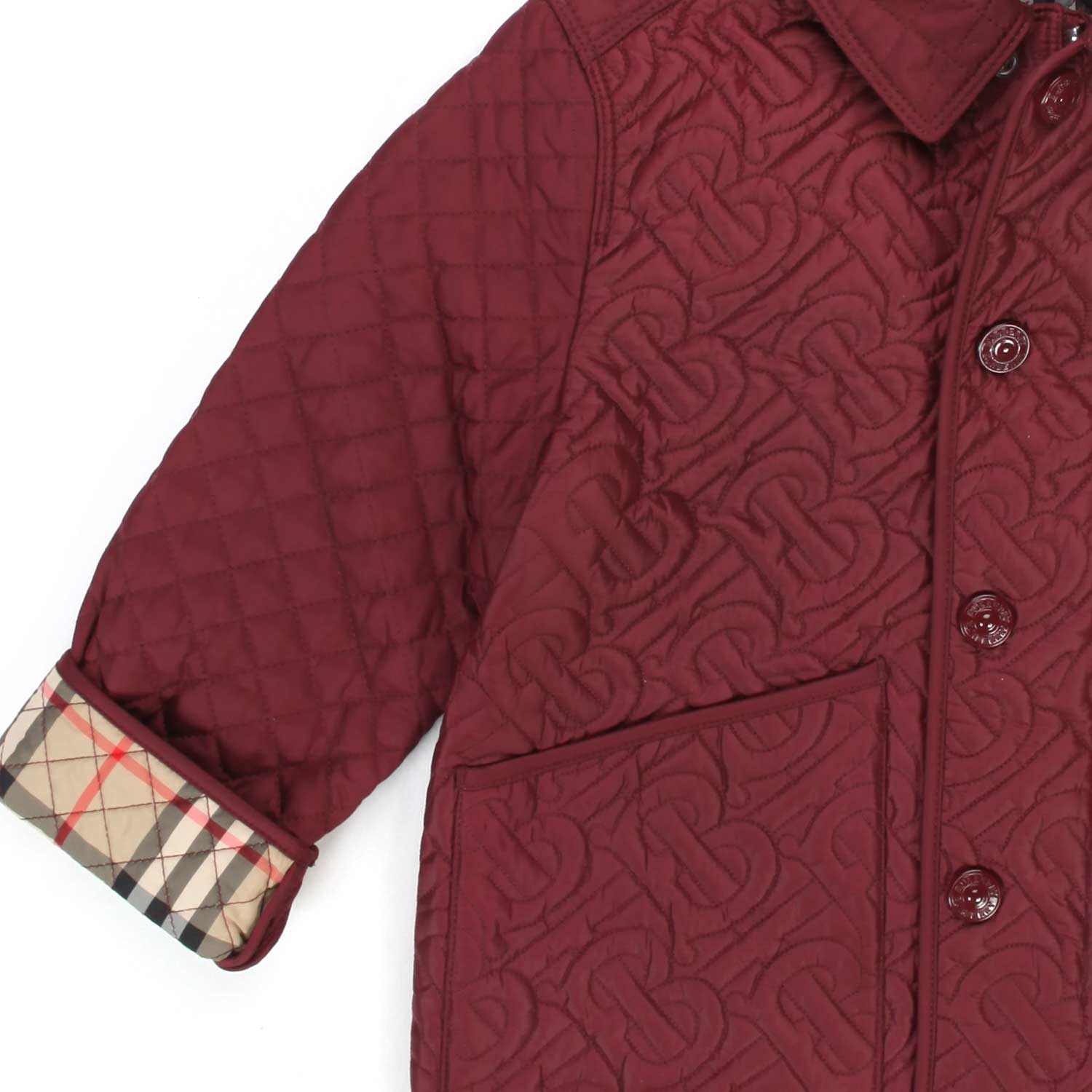 CAPPOTTO TRAPUNTATO ROSSO BORDEAUX BAMBINA - annameglio.com abbigliamento moda